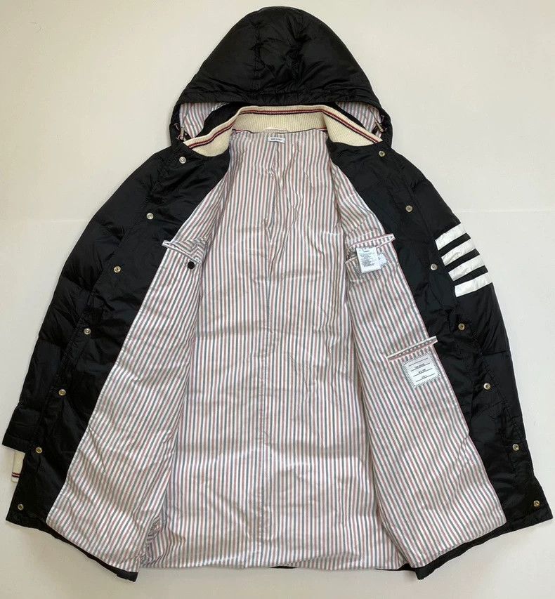 Thom Browne Thom Browne Black Striped Puffer Jacket-yf Size US M / EU 48-50 / 2 - 4 Thumbnail