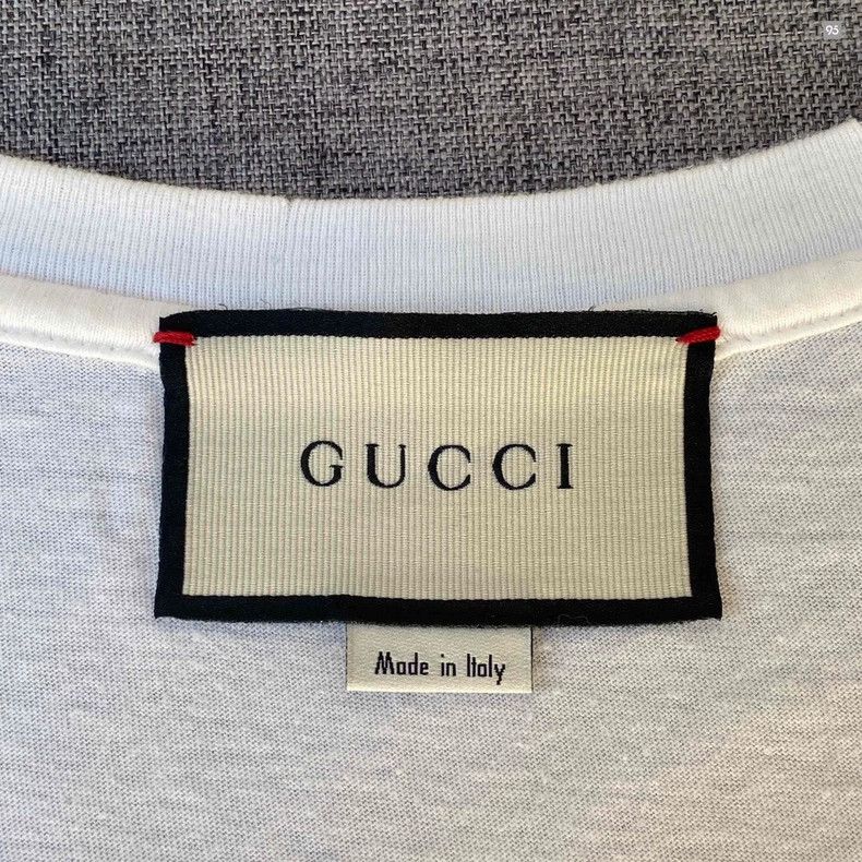 Gucci Gucci Leopard Embroidered Cotton T-Shirt-yf Size US L / EU 52-54 / 3 - 7 Thumbnail