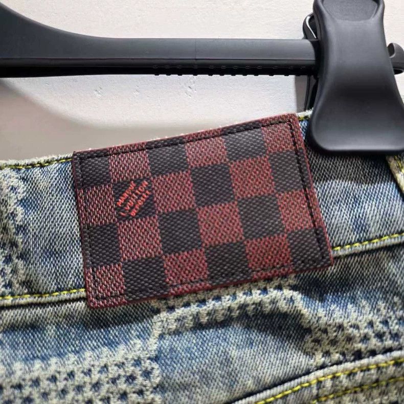 Louis Vuitton LV Louis Vuitton Checkered Logo Denim Pants-yf Size US 33 - 7 Thumbnail