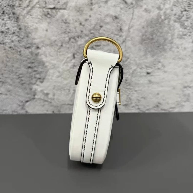 Dior Dior Saddle Bag in White with Gold Hardware-yf Size ONE SIZE - 3 Thumbnail