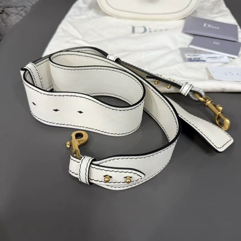 Dior Dior Saddle Bag in White with Gold Hardware-yf Size ONE SIZE - 5 Thumbnail