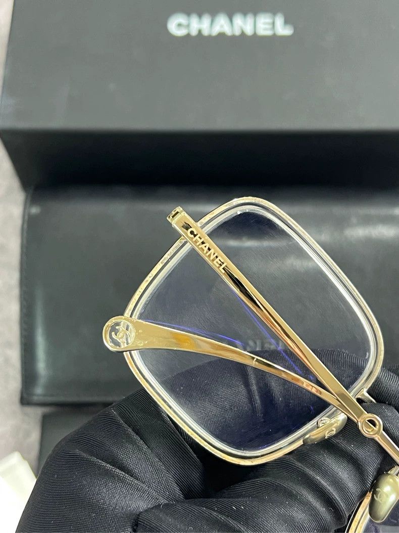 Chanel Chanel Gold Trim Eyeglasses-yf Size ONE SIZE - 4 Thumbnail