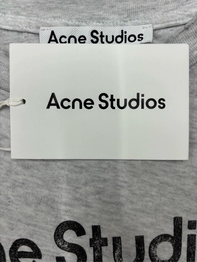 Acne Studios Acne Studios Gray Letter Print Short Sleeve T-Shirt-yf Size US M / EU 48-50 / 2 - 4 Thumbnail