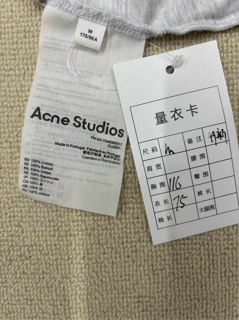Acne Studios Acne Studios Gray Letter Print Short Sleeve T-Shirt-yf Size US M / EU 48-50 / 2 - 5 Thumbnail