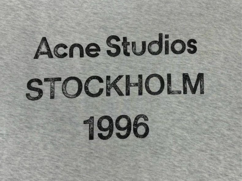 Acne Studios Acne Studios Gray Letter Print Short Sleeve T-Shirt-yf Size US M / EU 48-50 / 2 - 3 Thumbnail