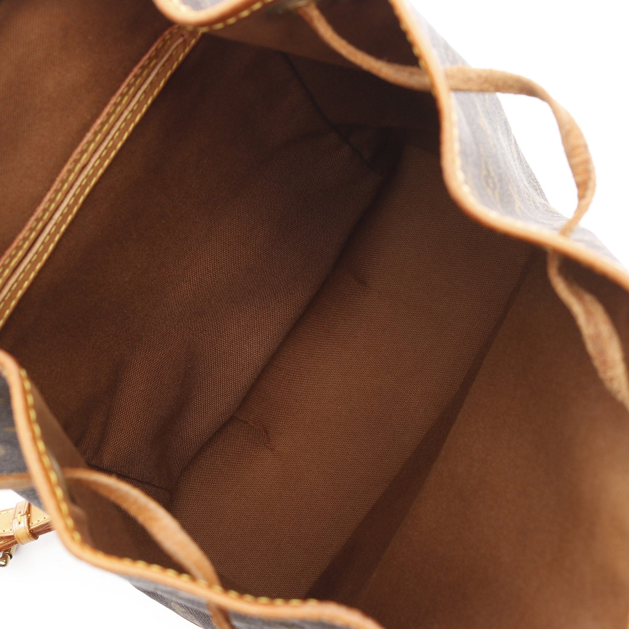 Louis Vuitton Louis Vuitton Montsouris Mm Monogram Backpack Rucksack Leather Brown Size ONE SIZE - 3 Thumbnail