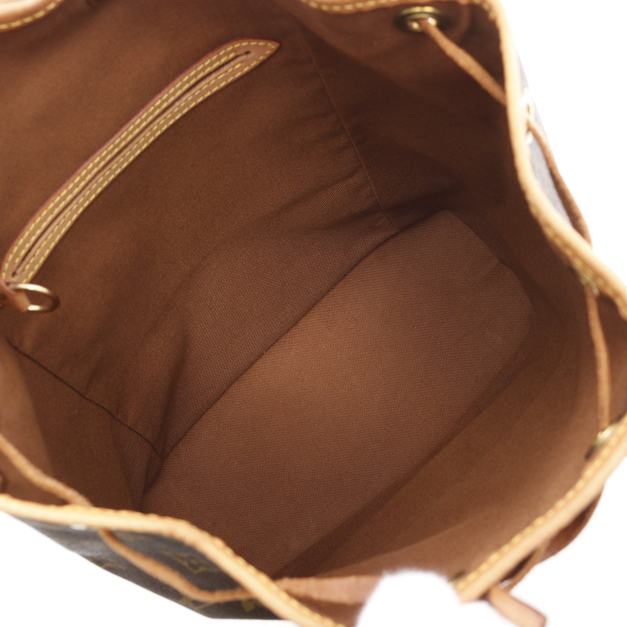Louis Vuitton Louis Vuitton Montsouris Mm Monogram Backpack Rucksack Leather Brown Size ONE SIZE - 3 Thumbnail