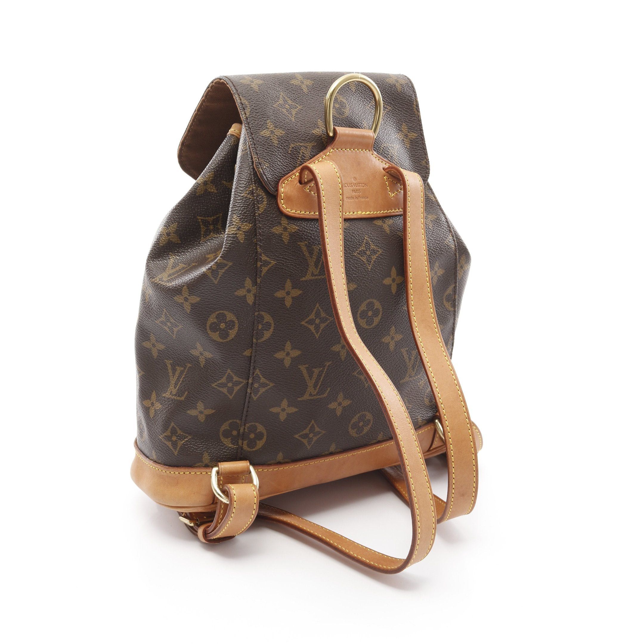 Louis Vuitton Louis Vuitton Montsouris Mm Monogram Backpack Rucksack Leather Brown Size ONE SIZE - 2 Thumbnail