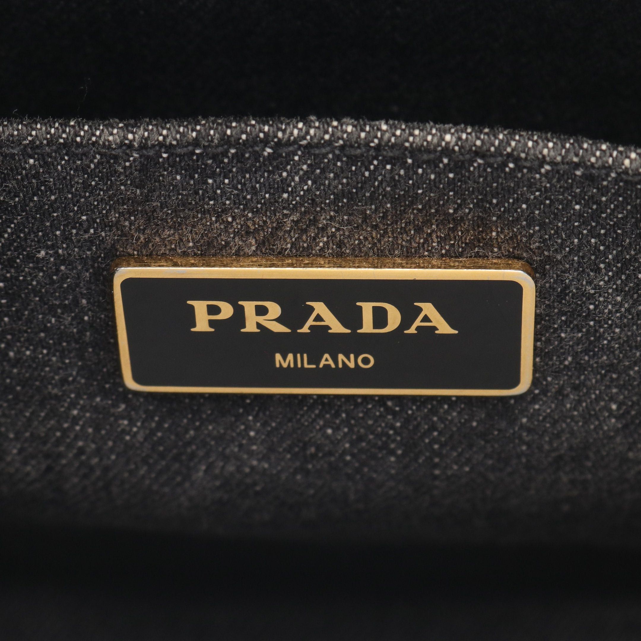 Prada Prada Canapa Kanapa Handbag Tote Bag Canvas Dark Gray Size ONE SIZE - 4 Thumbnail