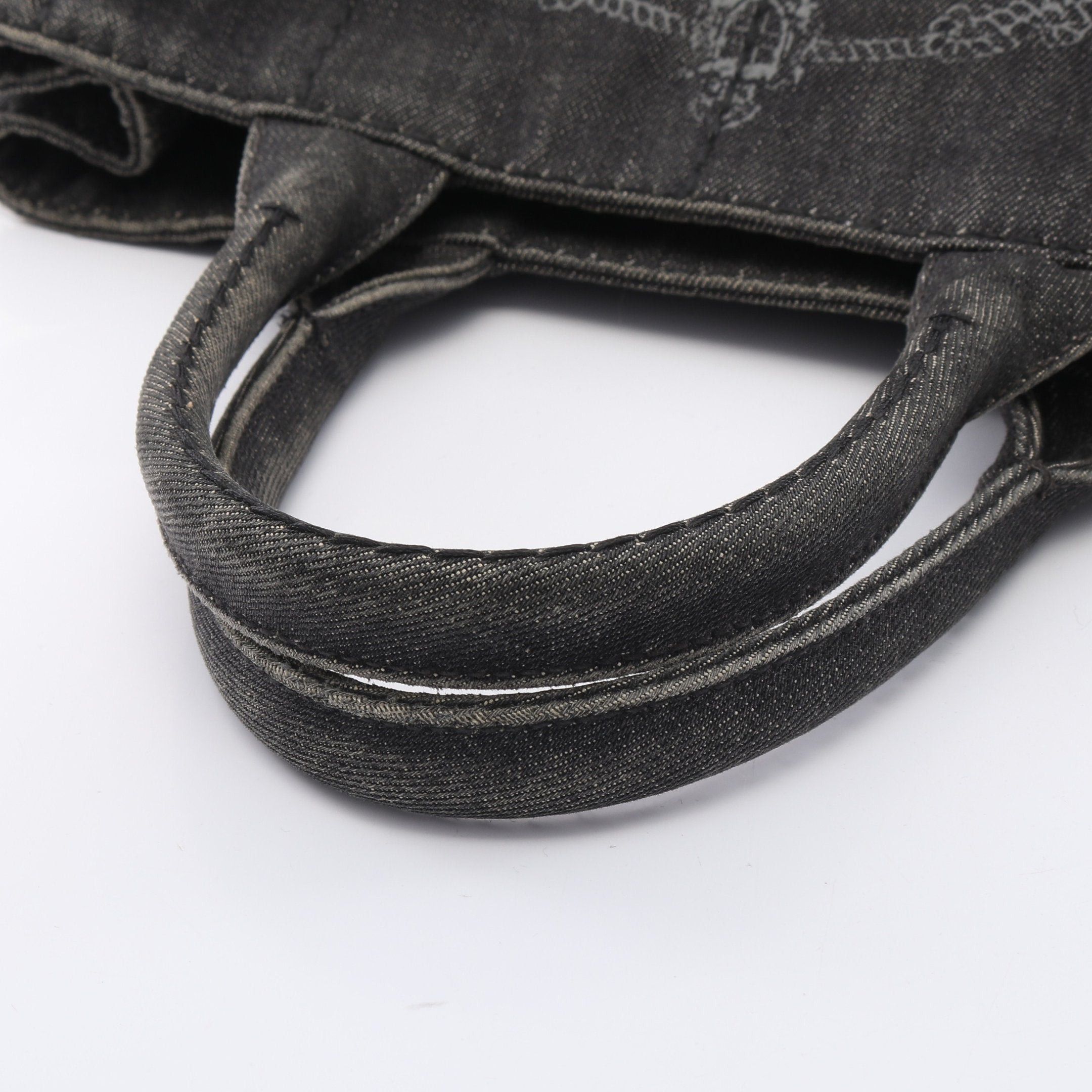 Prada Prada Canapa Kanapa Handbag Tote Bag Canvas Dark Gray Size ONE SIZE - 8 Thumbnail