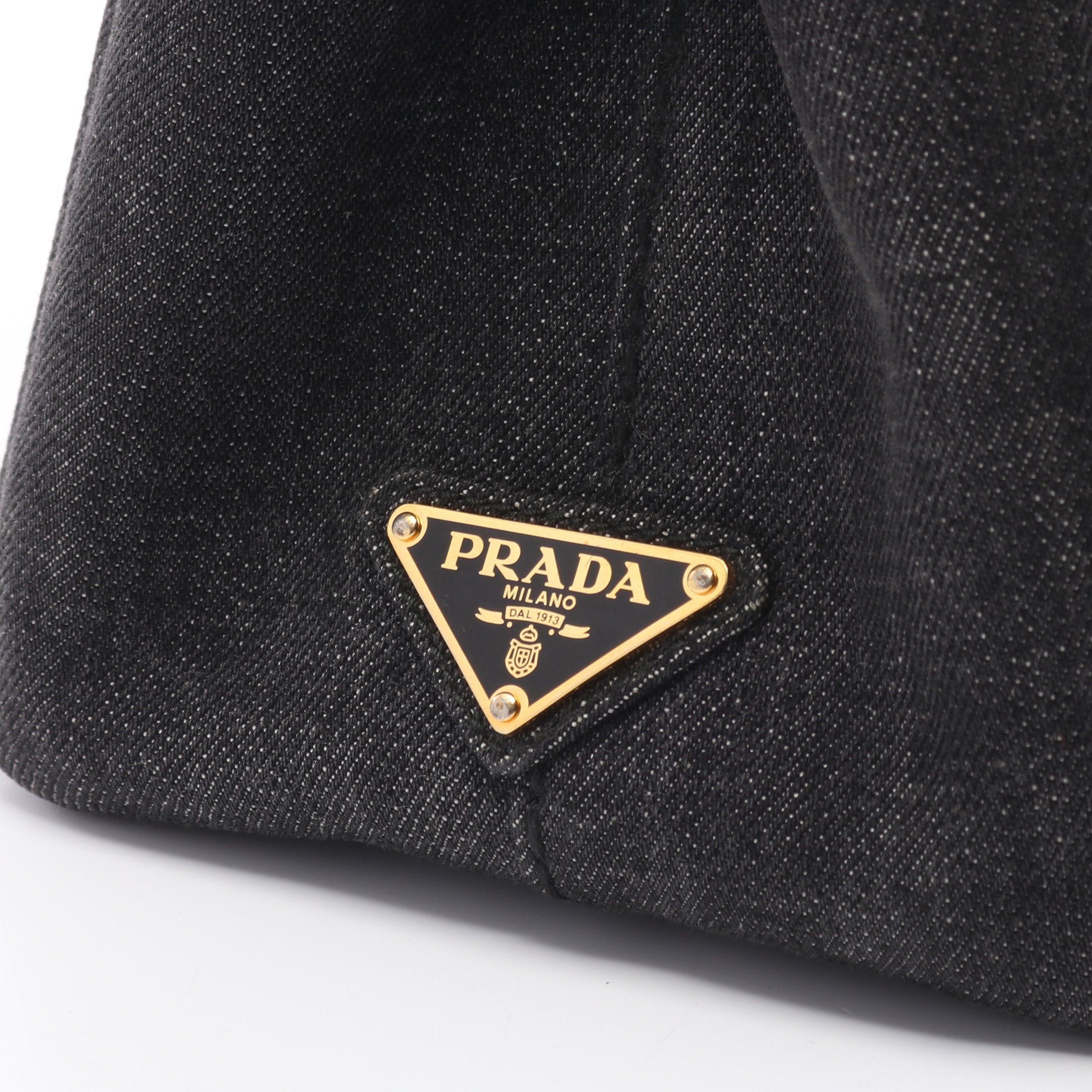 Prada Prada Canapa Kanapa Handbag Tote Bag Canvas Dark Gray Size ONE SIZE - 5 Thumbnail