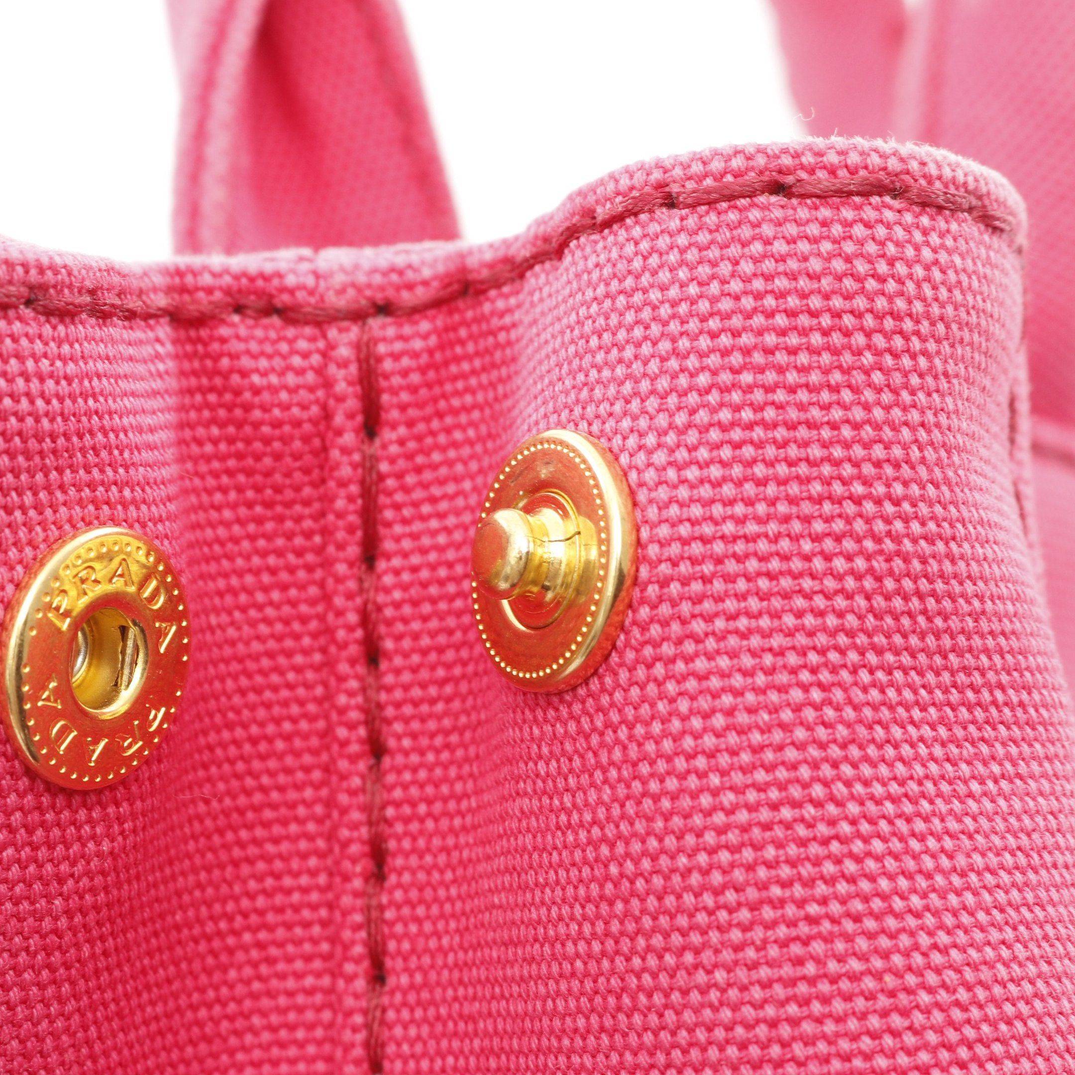 Prada Prada Canapa Kanapa Handbag Tote Bag Canvas Pink Size ONE SIZE - 5 Thumbnail