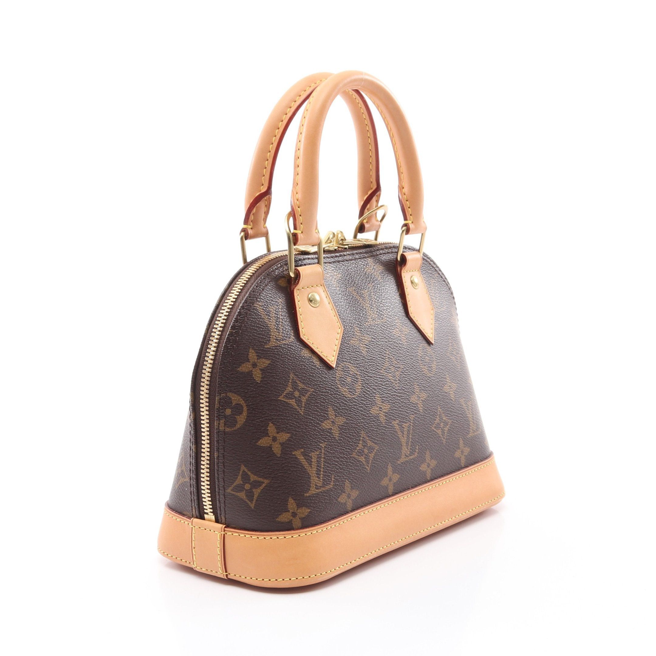 Louis Vuitton Louis Vuitton Alma Bb Monogram Handbag Leather Brown Size ONE SIZE - 2 Thumbnail
