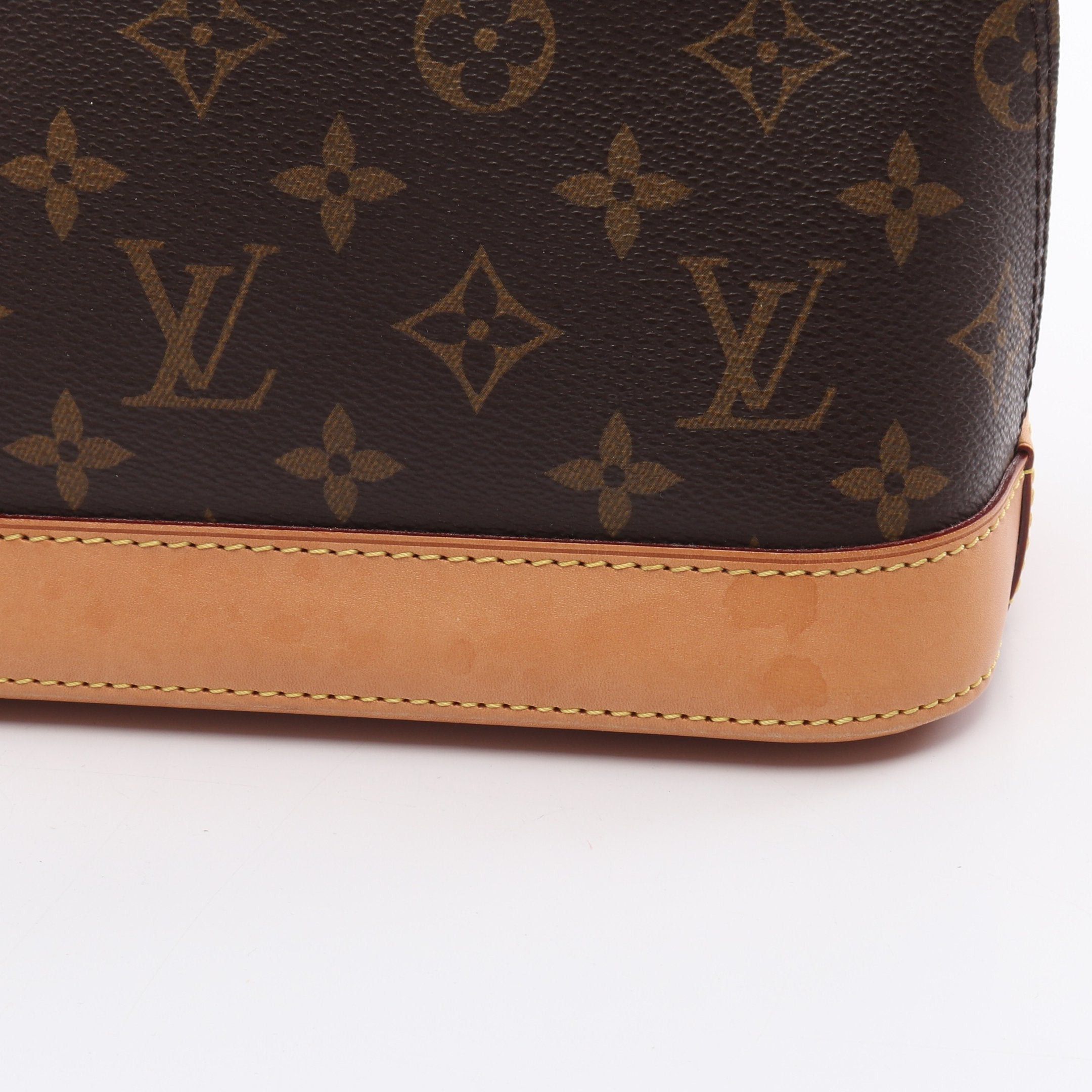 Louis Vuitton Louis Vuitton Alma Bb Monogram Handbag Leather Brown Size ONE SIZE - 10 Thumbnail