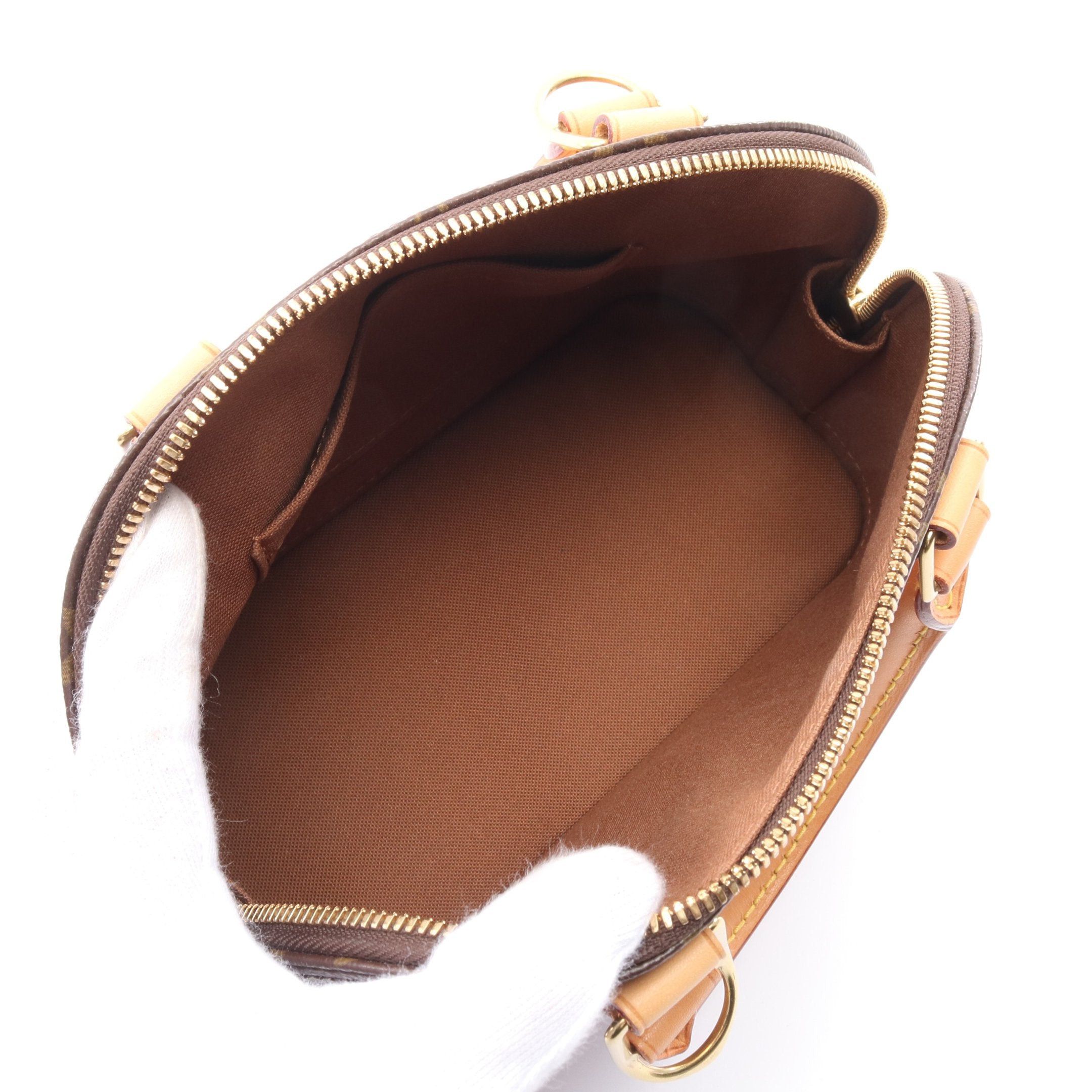 Louis Vuitton Louis Vuitton Alma Bb Monogram Handbag Leather Brown Size ONE SIZE - 3 Thumbnail