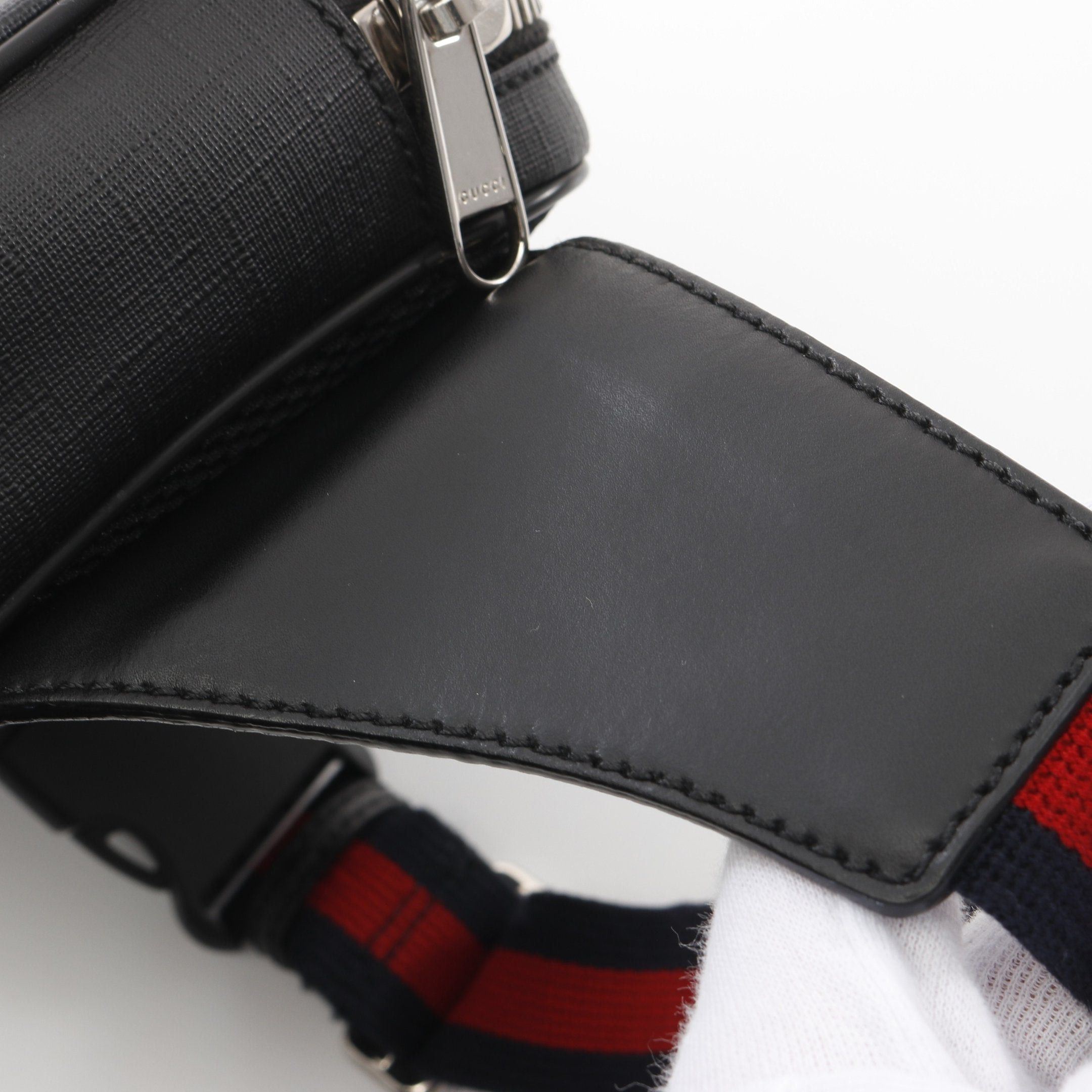 Gucci Gucci Soft Gg Supreme Sherry Line Waist Bag Body Leather Black Size ONE SIZE - 7 Thumbnail