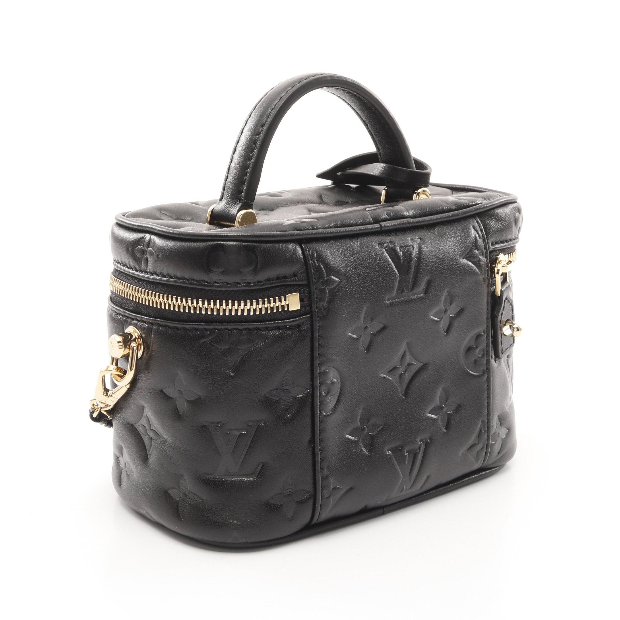 Louis Vuitton Louis Vuitton Vanity Coussin Pm Monogram Noir Handbag Bag Lamb Leather Black Size ONE SIZE - 2 Thumbnail