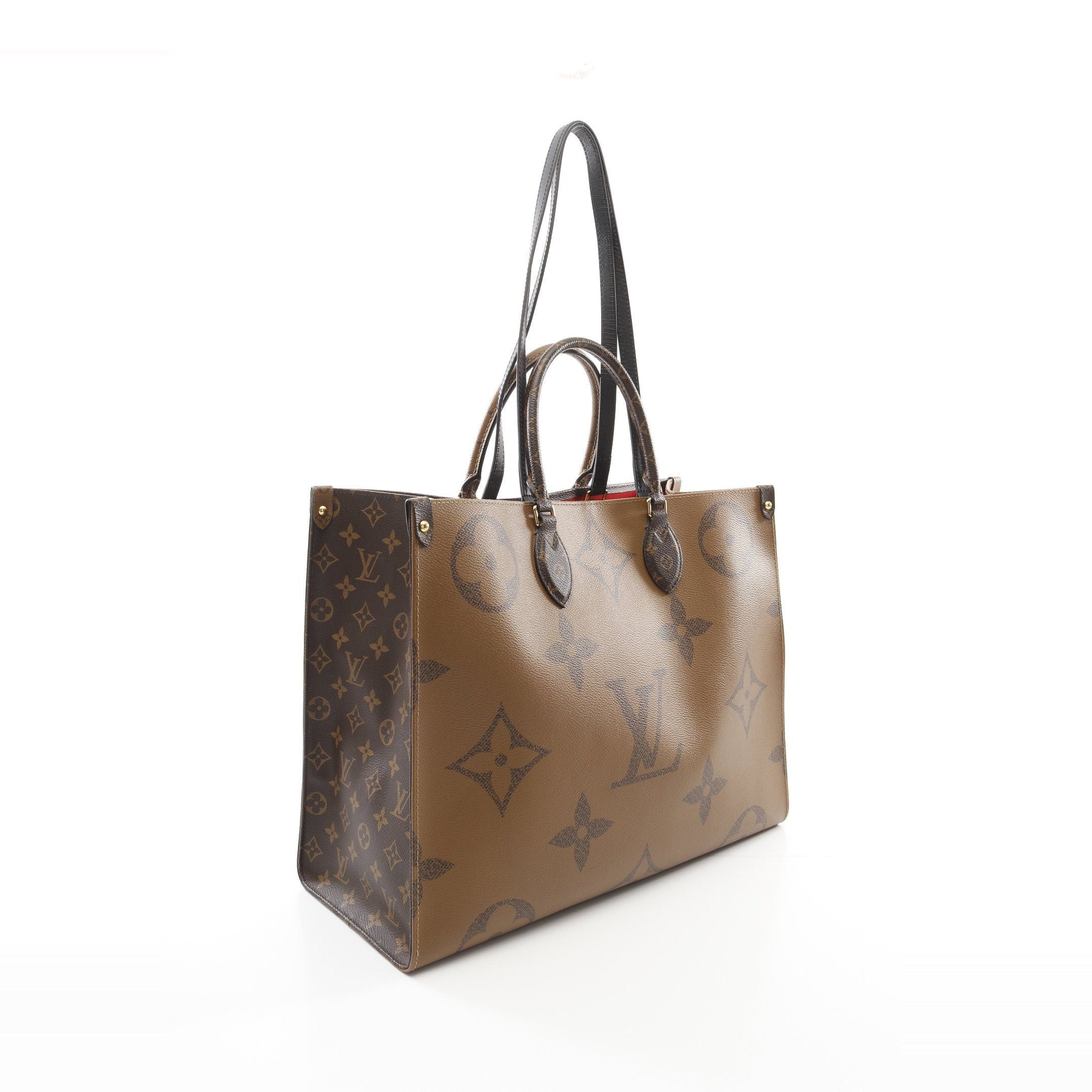 Louis Vuitton Louis Vuitton On-The-Go Gm Monogram Giant Reverse Shoulder Bag Leather Brown Light Size ONE SIZE - 2 Thumbnail