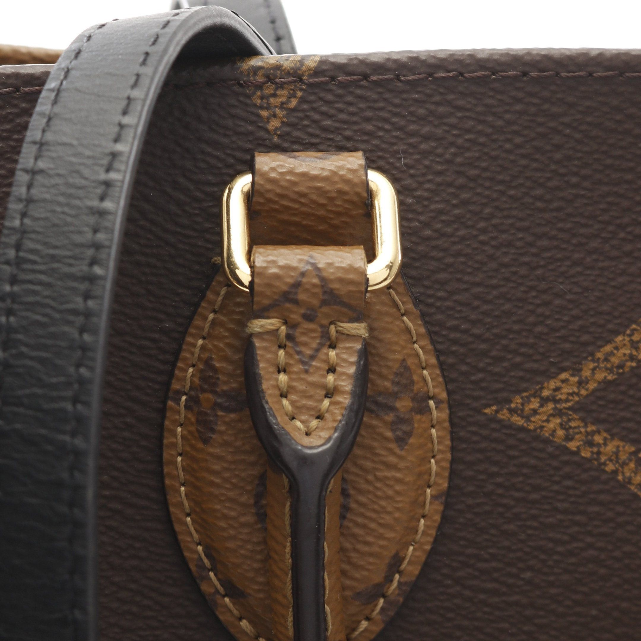 Louis Vuitton Louis Vuitton On-The-Go Gm Monogram Giant Reverse Shoulder Bag Leather Brown Light Size ONE SIZE - 8 Thumbnail