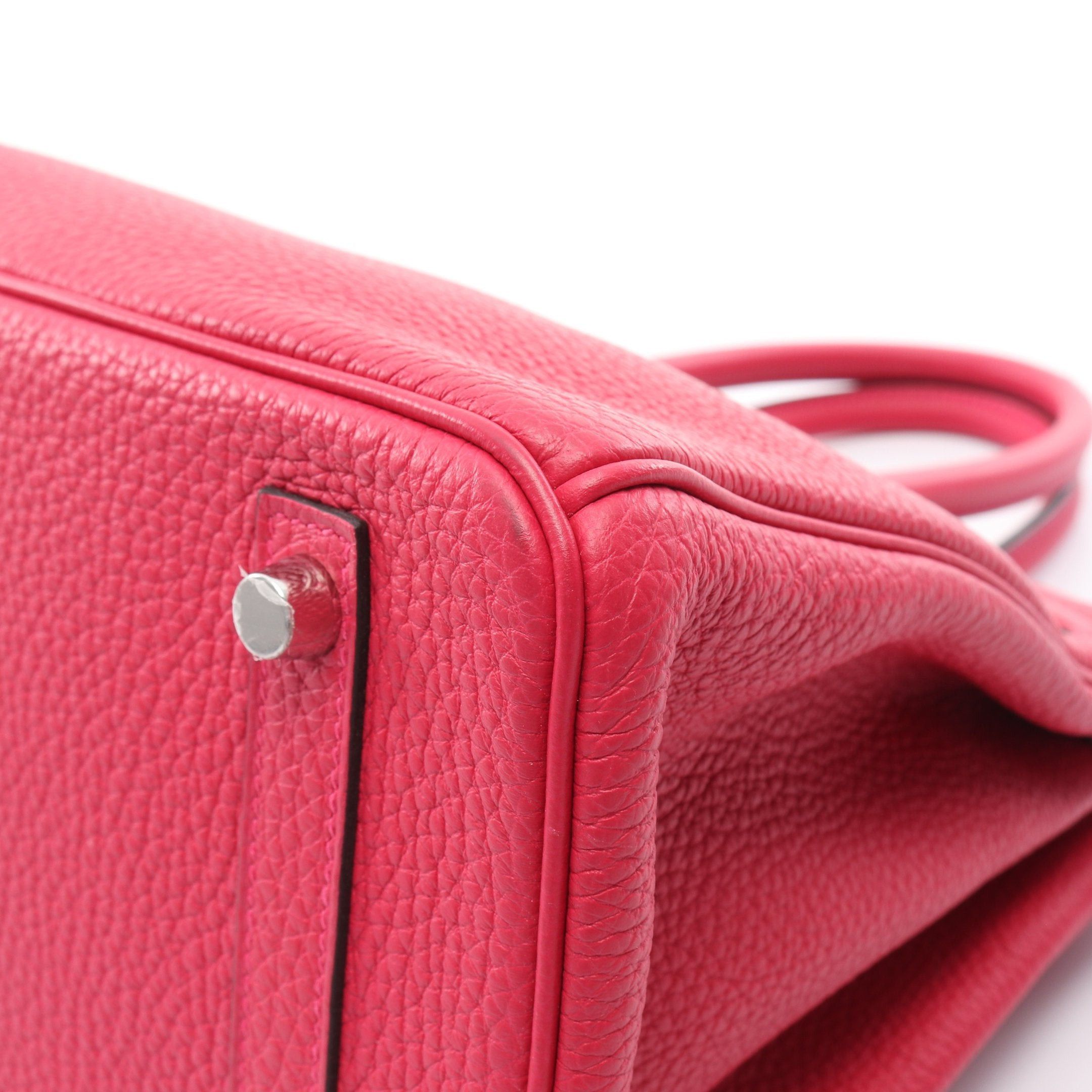 Hermes Hermes Birkin 30 Raspberries Handbag Togo Pink Purple Silver Hardware Z Stamp Size ONE SIZE - 8 Thumbnail