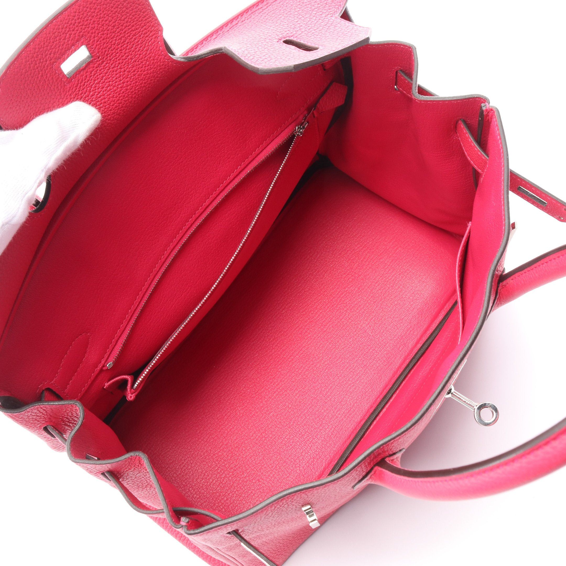 Hermes Hermes Birkin 30 Raspberries Handbag Togo Pink Purple Silver Hardware Z Stamp Size ONE SIZE - 3 Thumbnail