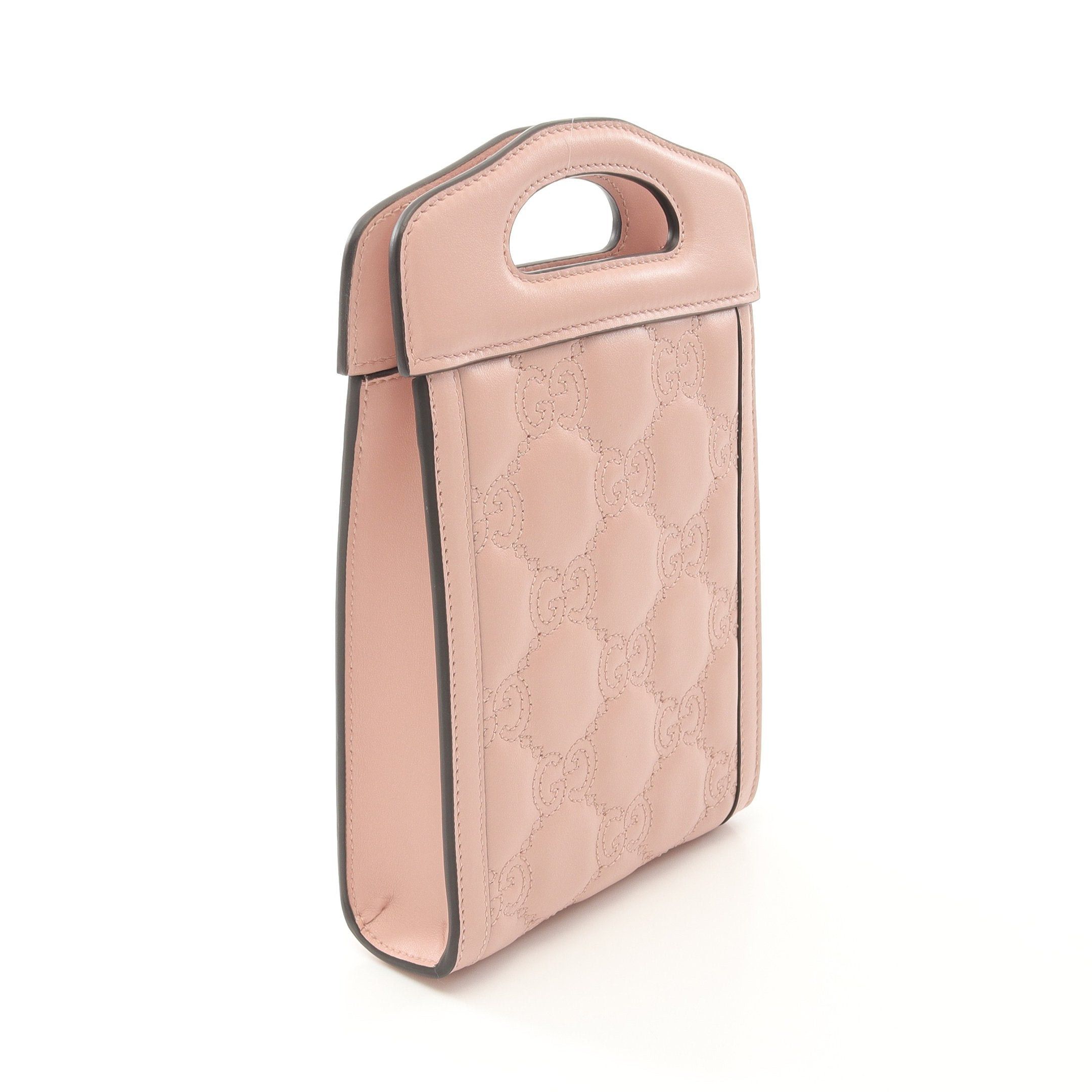 Gucci Gucci Gg Matelasse Mini Top Handle Bag Handbag Leather Pink Size ONE SIZE - 2 Thumbnail