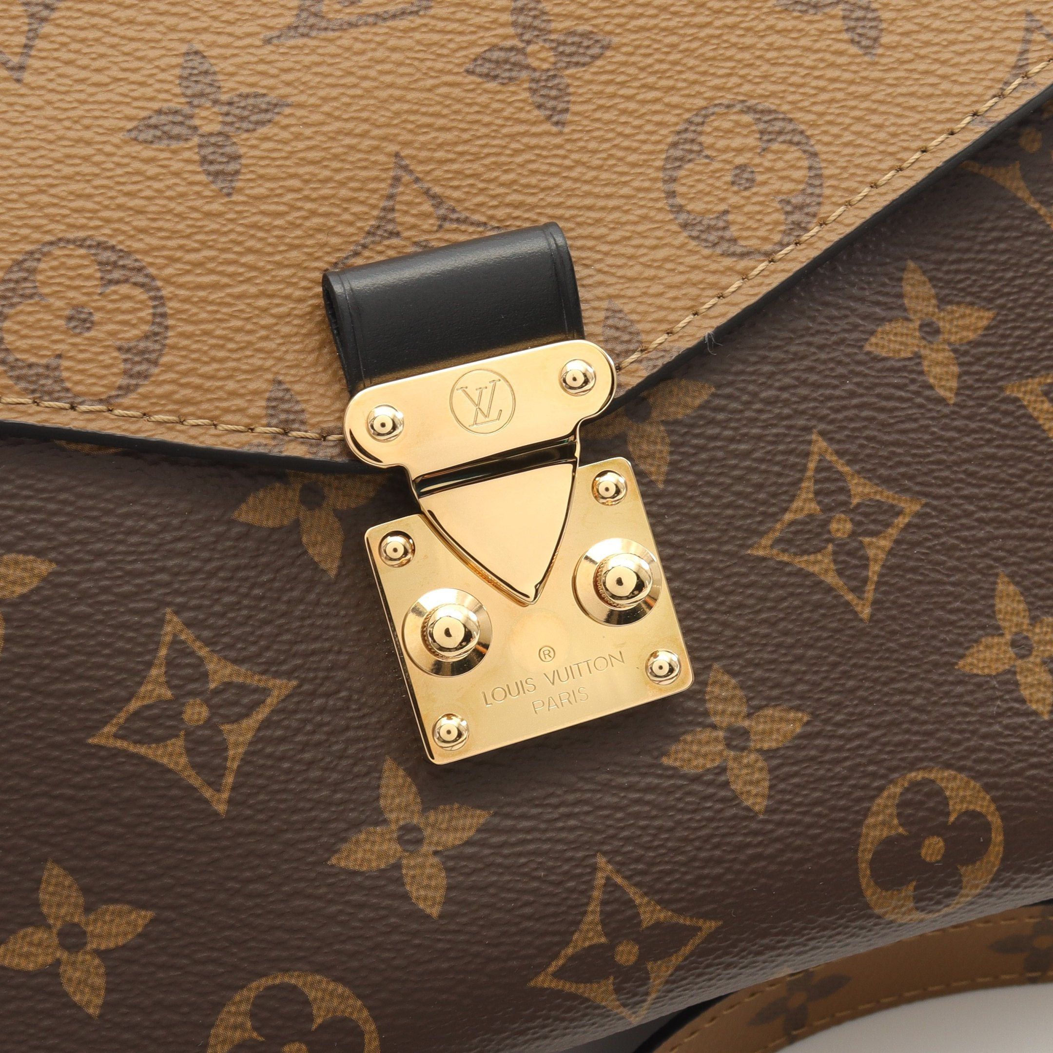 Louis Vuitton Louis Vuitton Pochette Metis Mm Monogram Reverse Handbag Leather Brown Black Size ONE SIZE - 10 Thumbnail