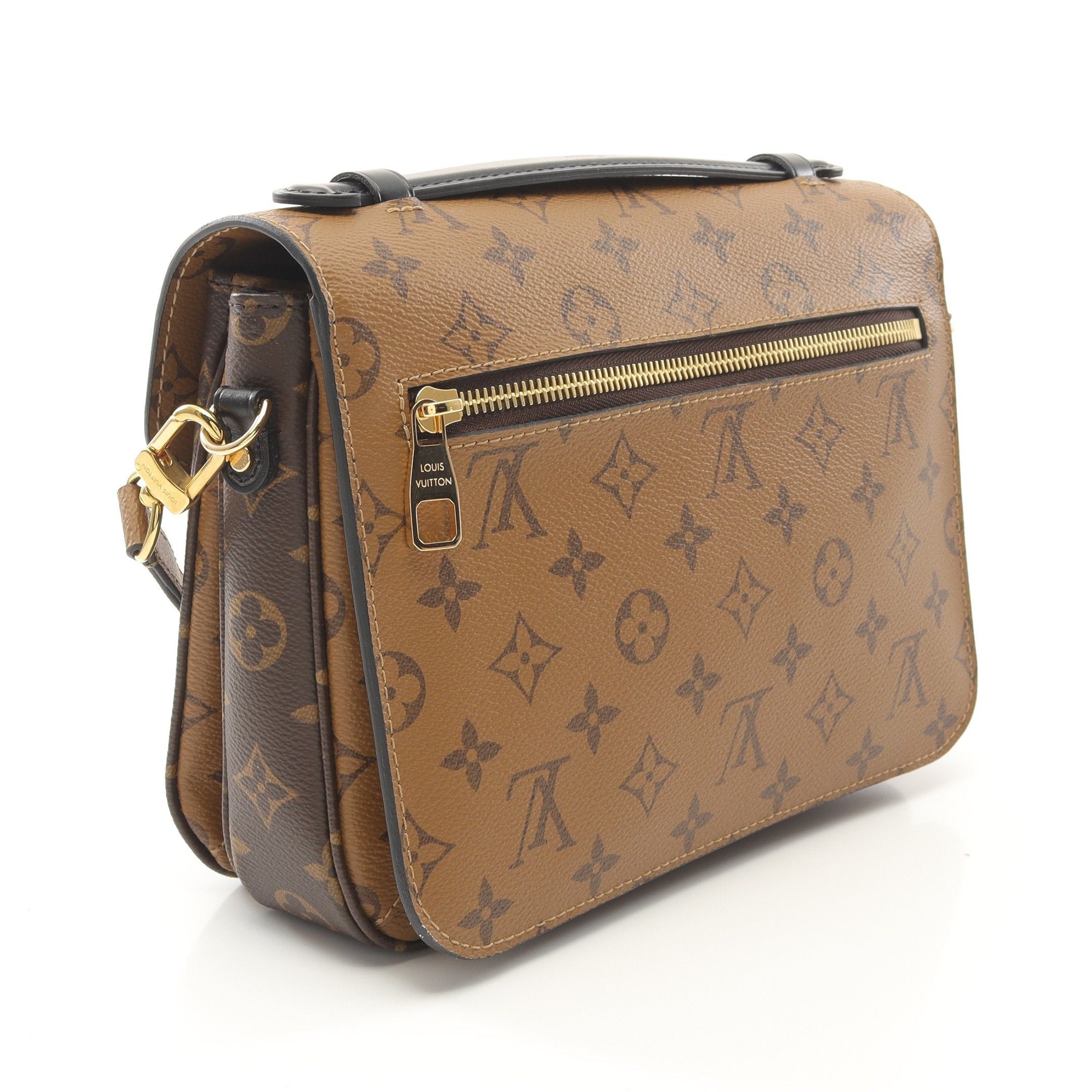 Louis Vuitton Louis Vuitton Pochette Metis Mm Monogram Reverse Handbag Leather Brown Black Size ONE SIZE - 2 Thumbnail