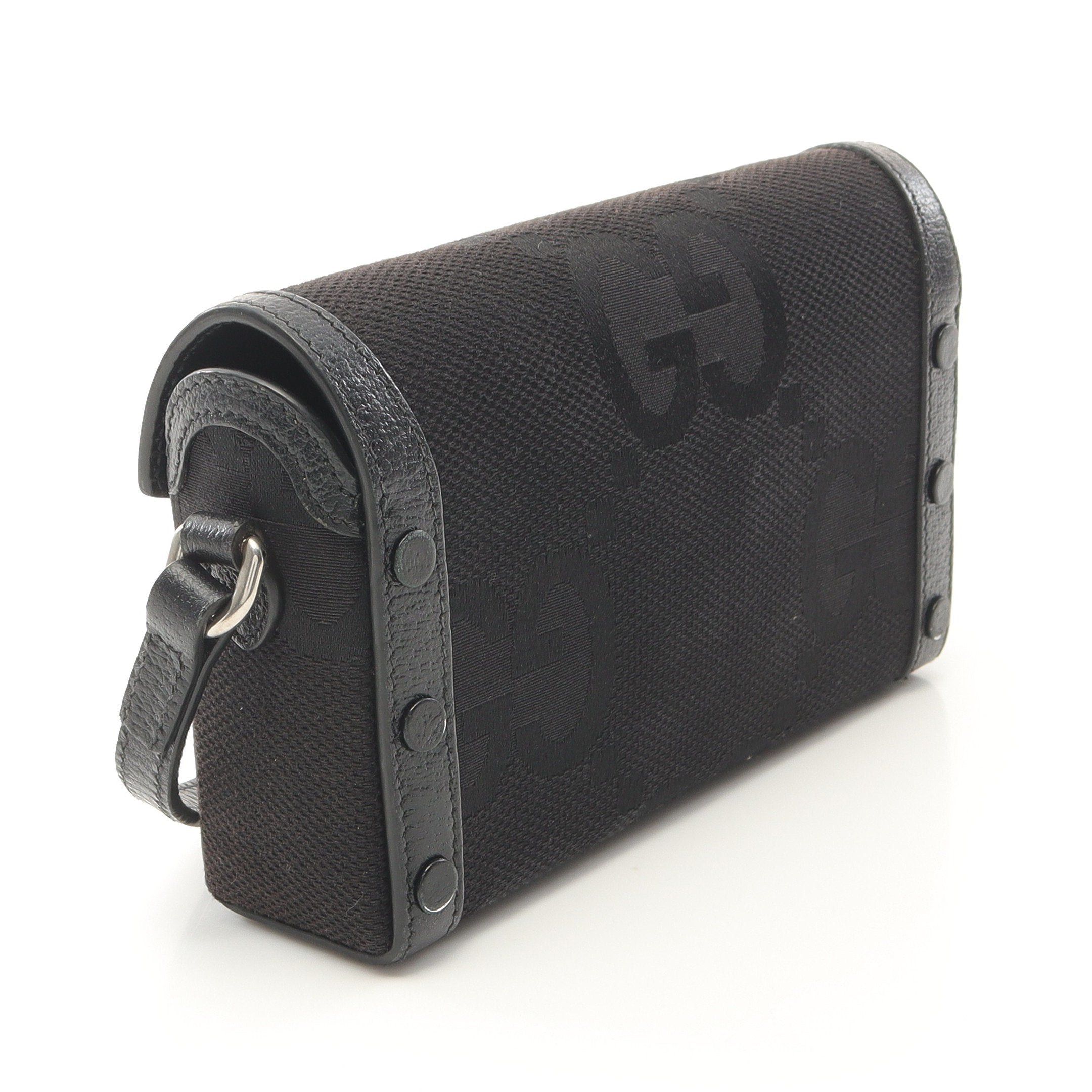 Gucci Gucci Horsebit 1955 Jumbo Gg Shoulder Bag Canvas Leather Black Size ONE SIZE - 2 Thumbnail