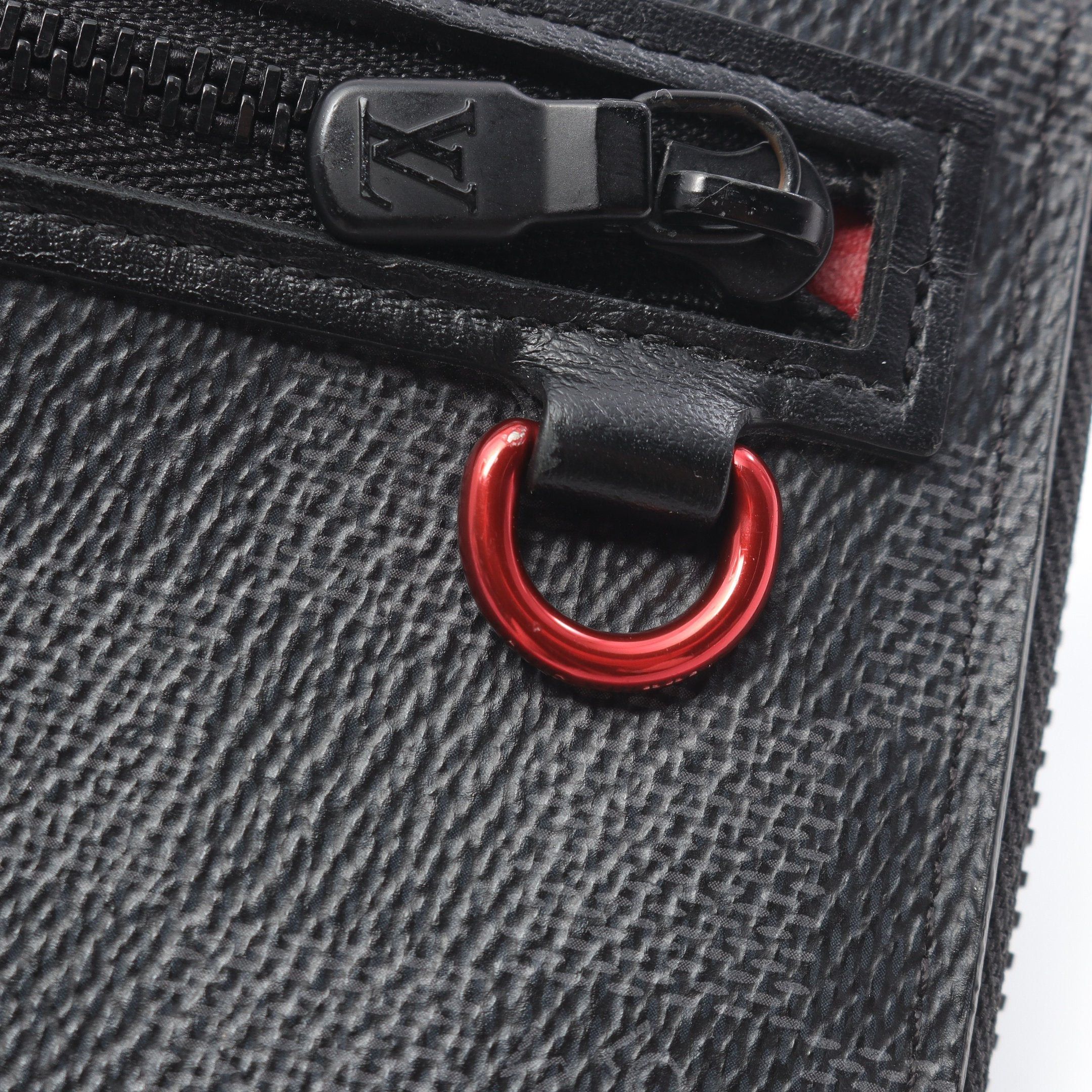 Louis Vuitton Louis Vuitton Zippy Wallet Vertical Damier Graphite Utility Round Zipper Long Leather Black Size ONE SIZE - 9 Thumbnail