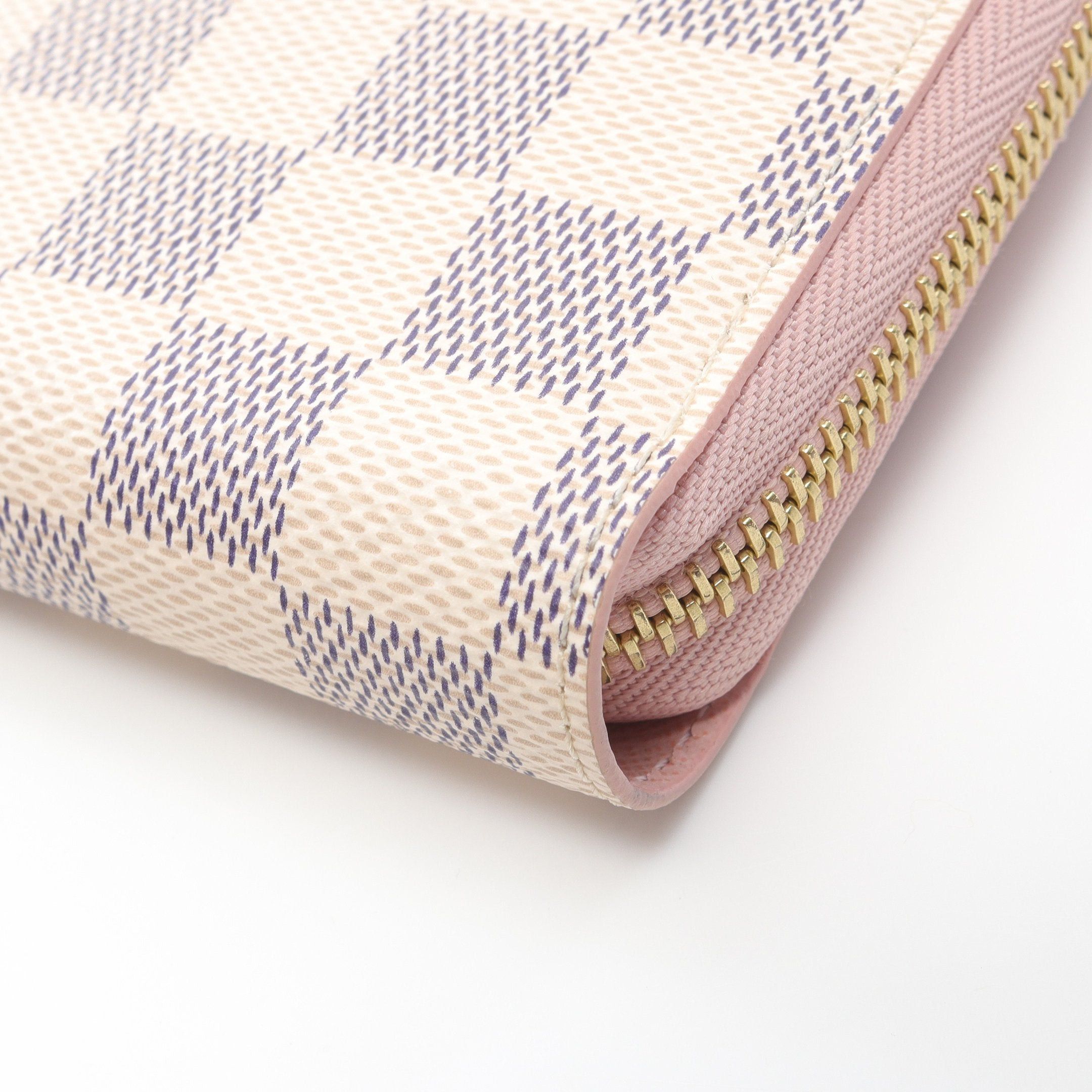 Louis Vuitton Louis Vuitton Zippy Wallet Damier Azur Rose Ballerine Round Zipper Long White Size ONE SIZE - 6 Thumbnail