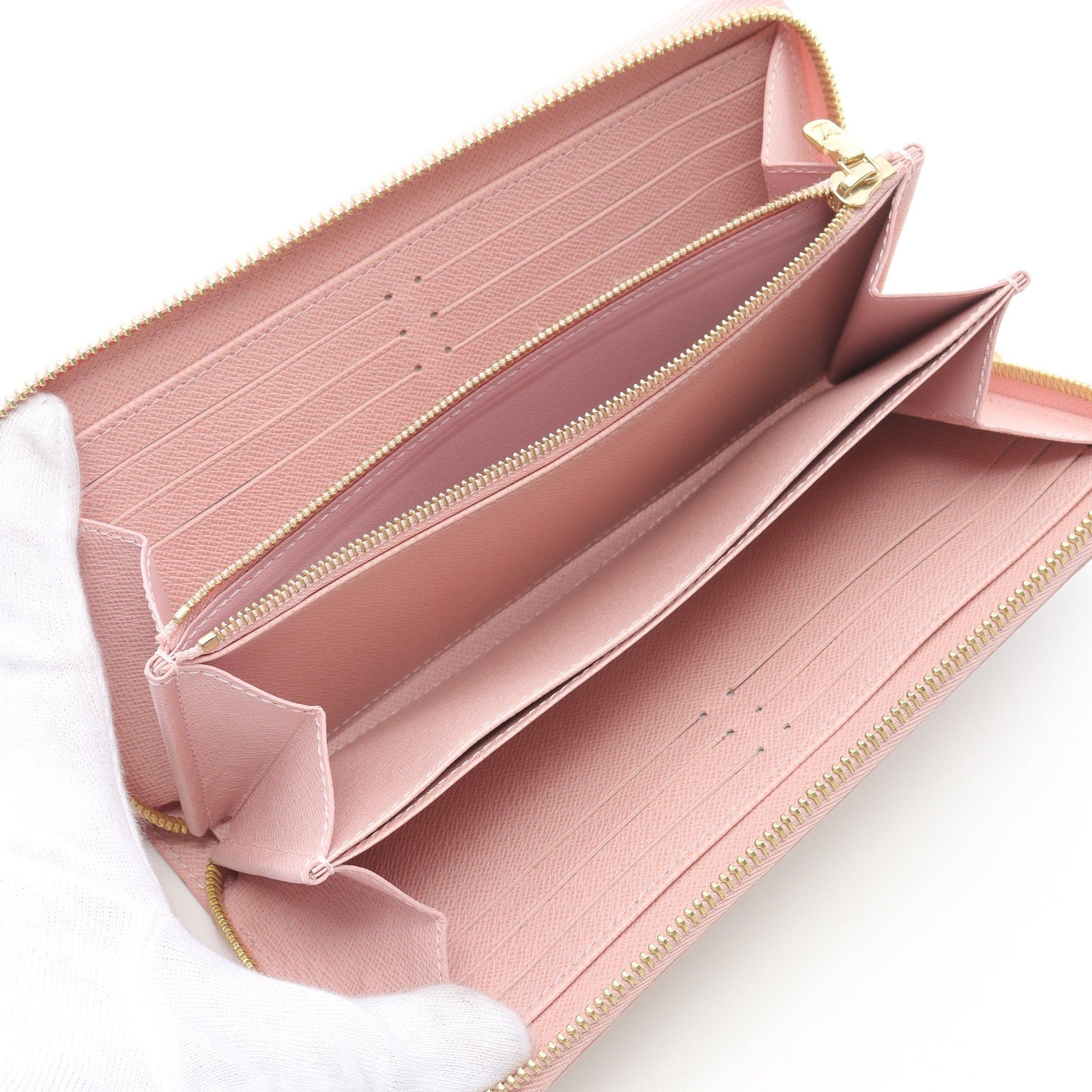 Louis Vuitton Louis Vuitton Zippy Wallet Damier Azur Rose Ballerine Round Zipper Long White Size ONE SIZE - 3 Thumbnail