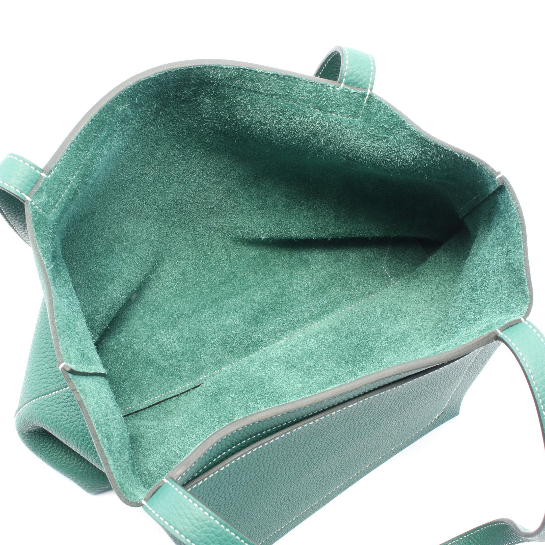 Hermes Hermes Cabasserie 31 Veil Vertigo Shoulder Bag Tote Clemence Leather Green Double Engraved Size ONE SIZE - 3 Thumbnail