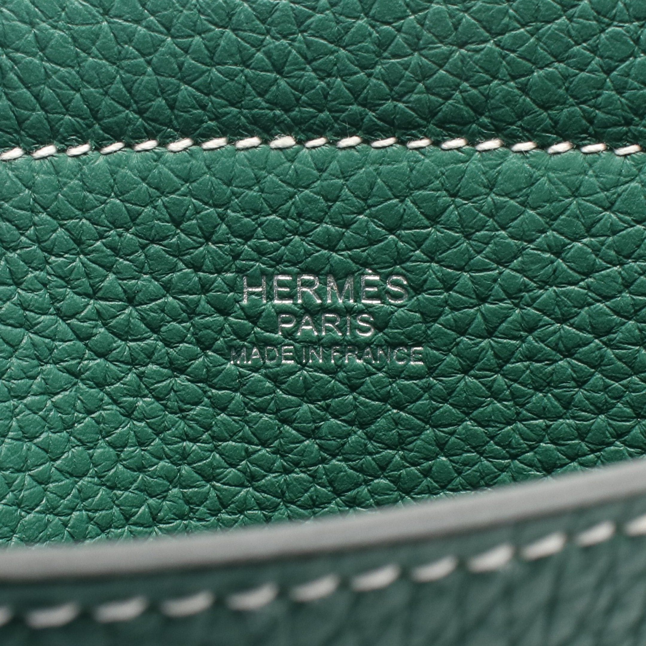 Hermes Hermes Cabasserie 31 Veil Vertigo Shoulder Bag Tote Clemence Leather Green Double Engraved Size ONE SIZE - 4 Thumbnail