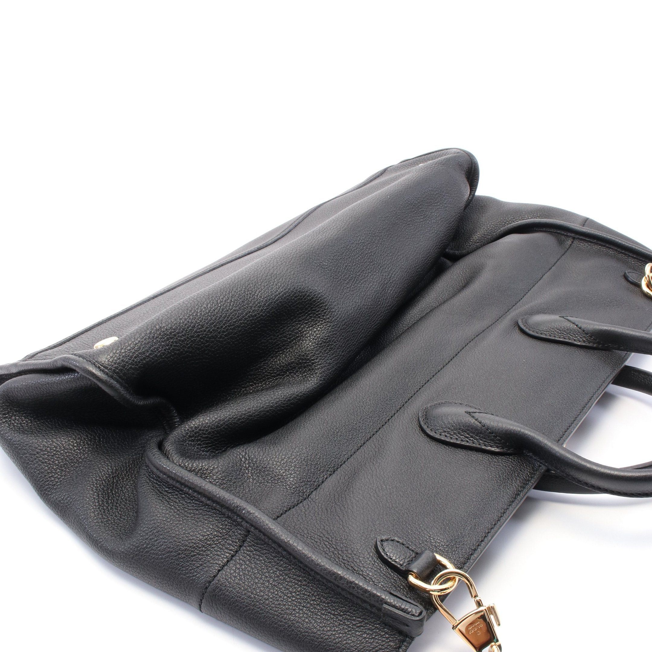 Gucci Gucci Handbag Tote Bag Leather Black Size ONE SIZE - 5 Thumbnail