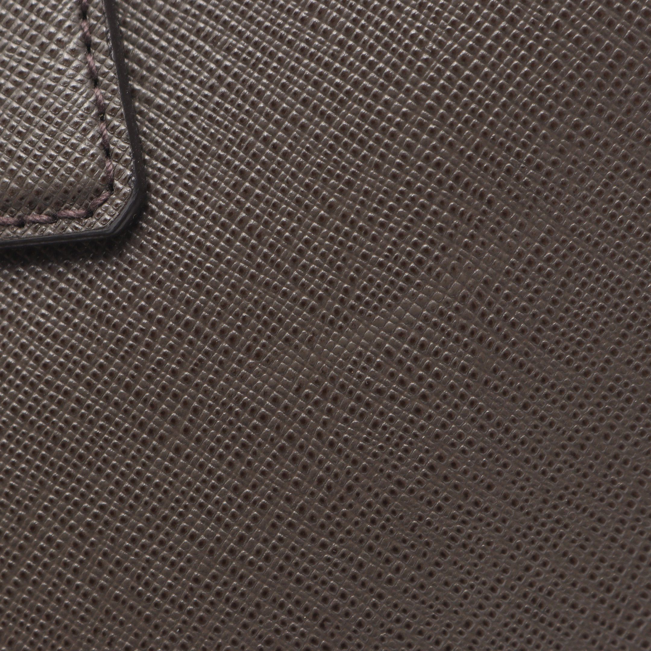 Prada Prada Saffiano Lux Handbag Leather Gray Brown Size ONE SIZE - 10 Thumbnail