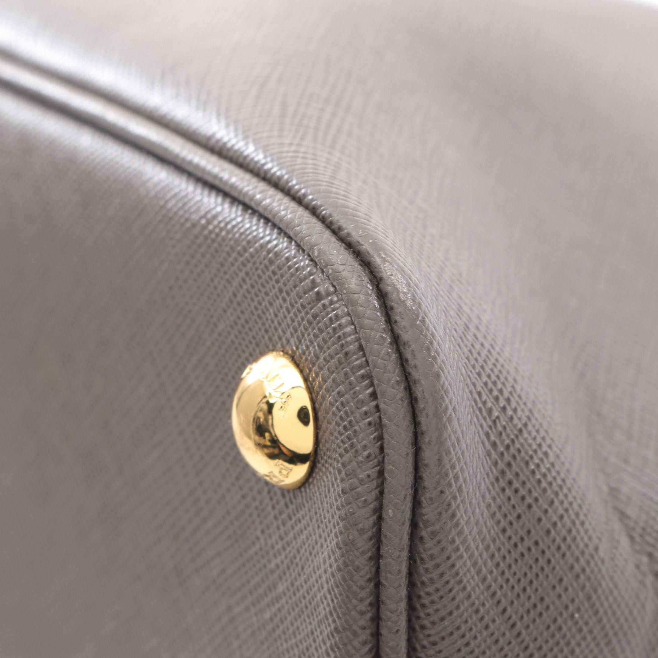 Prada Prada Saffiano Lux Handbag Leather Gray Brown Size ONE SIZE - 6 Thumbnail