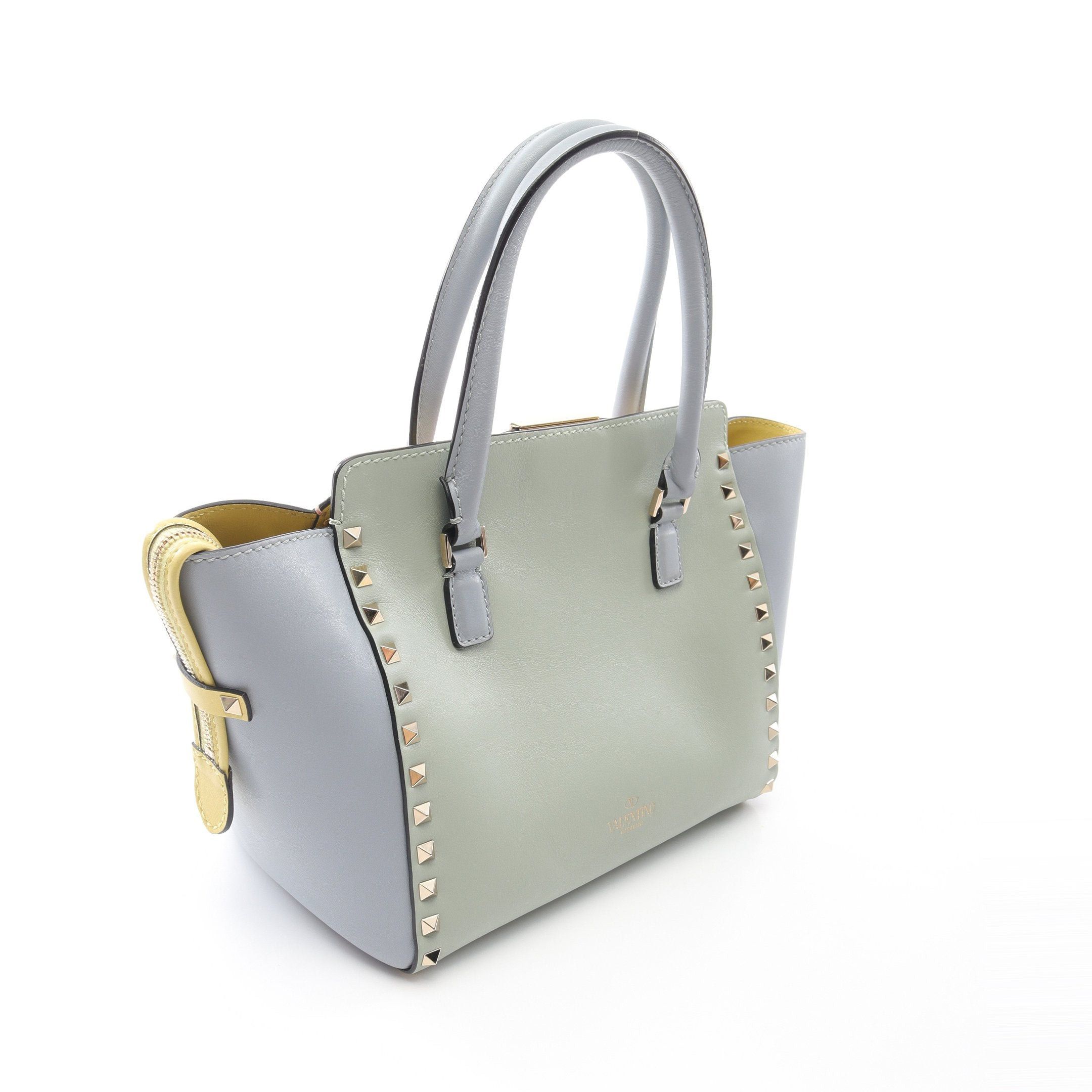 Valentino Valentino Rockstud Handbag Leather Light Pink Blue Multicolor Size ONE SIZE - 2 Thumbnail