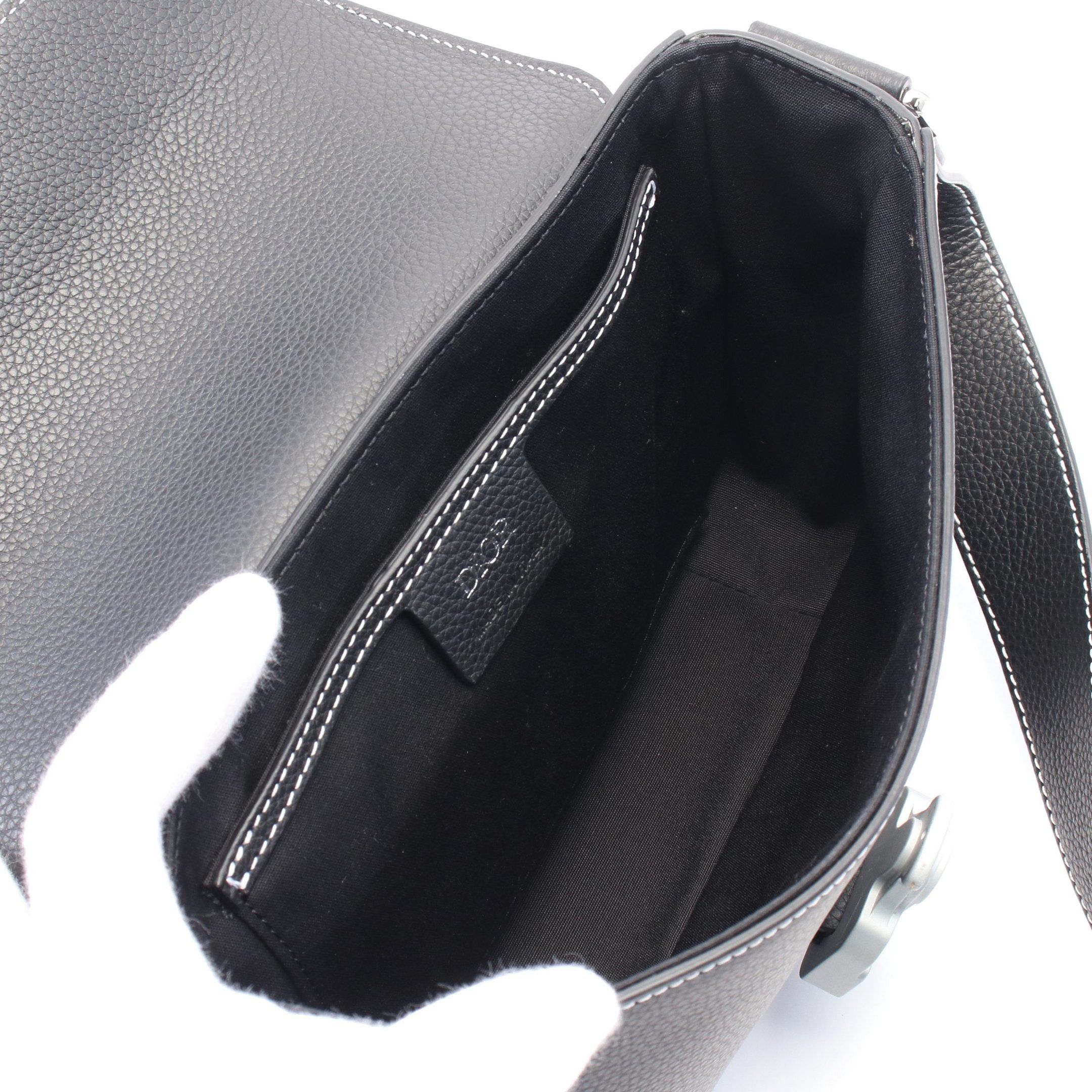Dior Dior Saddle Messenger Bag Shoulder Leather Black Size ONE SIZE - 3 Thumbnail