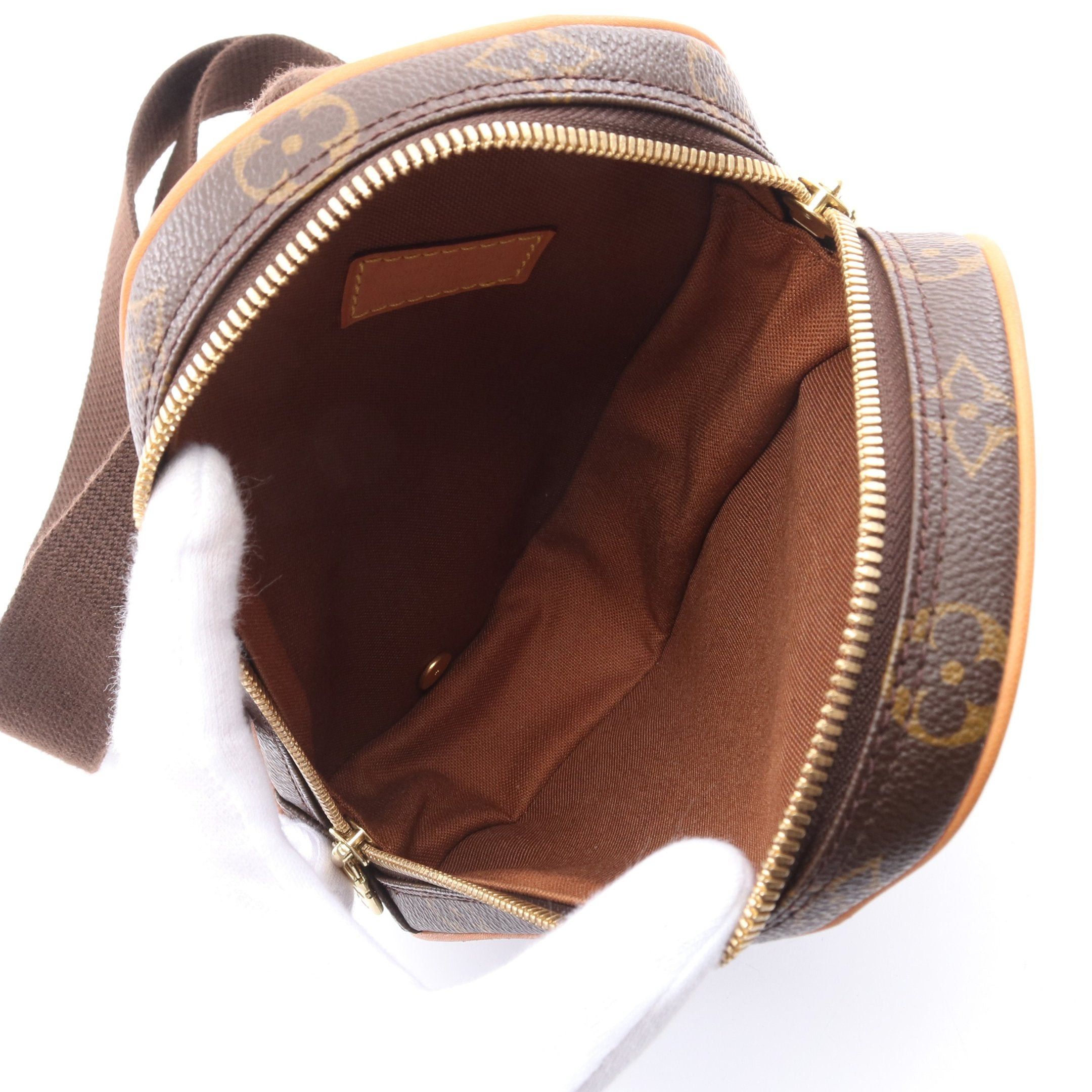 Louis Vuitton Louis Vuitton Pochette Ganju Monogram Body Bag Leather Brown Size ONE SIZE - 3 Thumbnail
