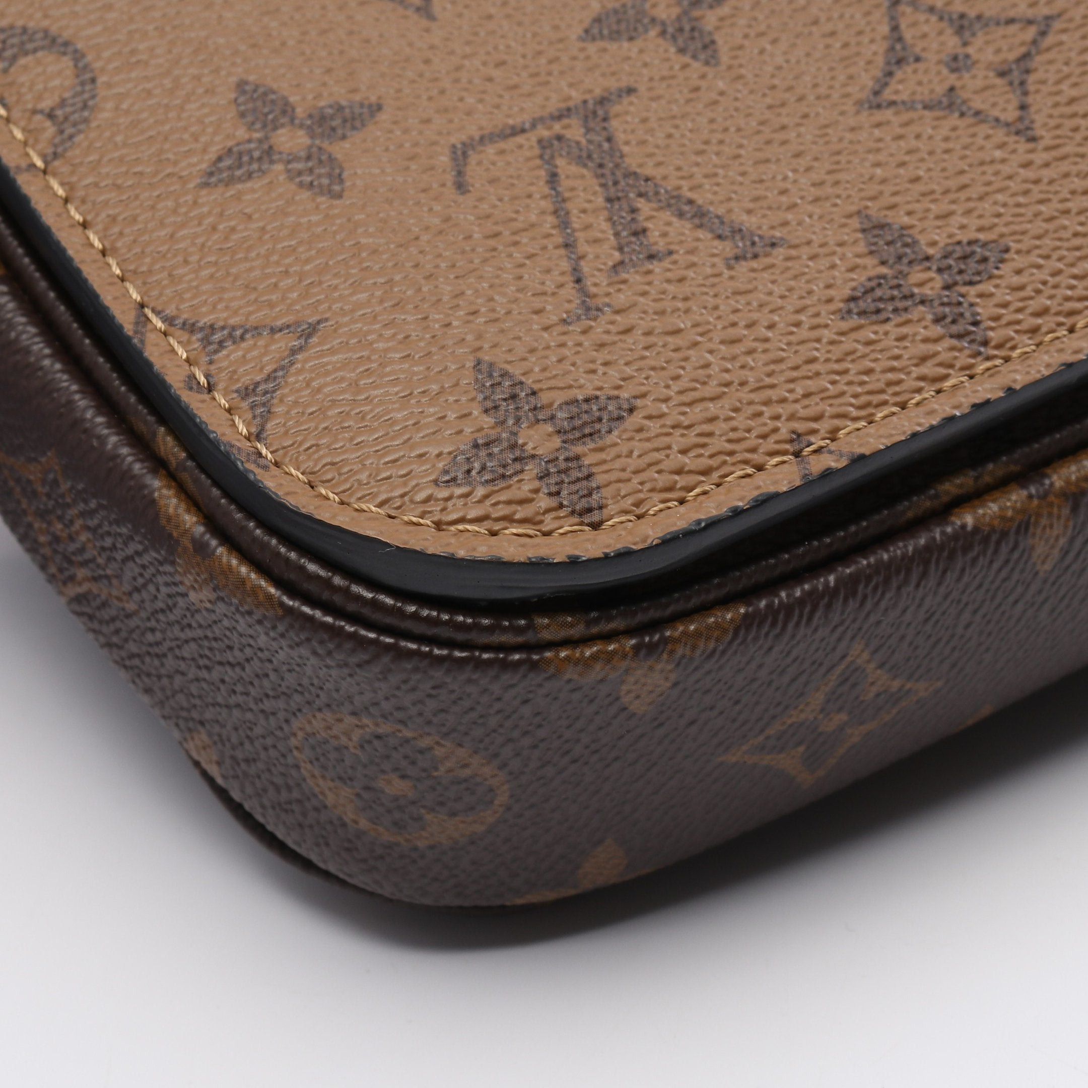 Louis Vuitton Louis Vuitton Pochette Metis Mm Monogram Reverse Handbag Leather Brown Black Size ONE SIZE - 5 Thumbnail