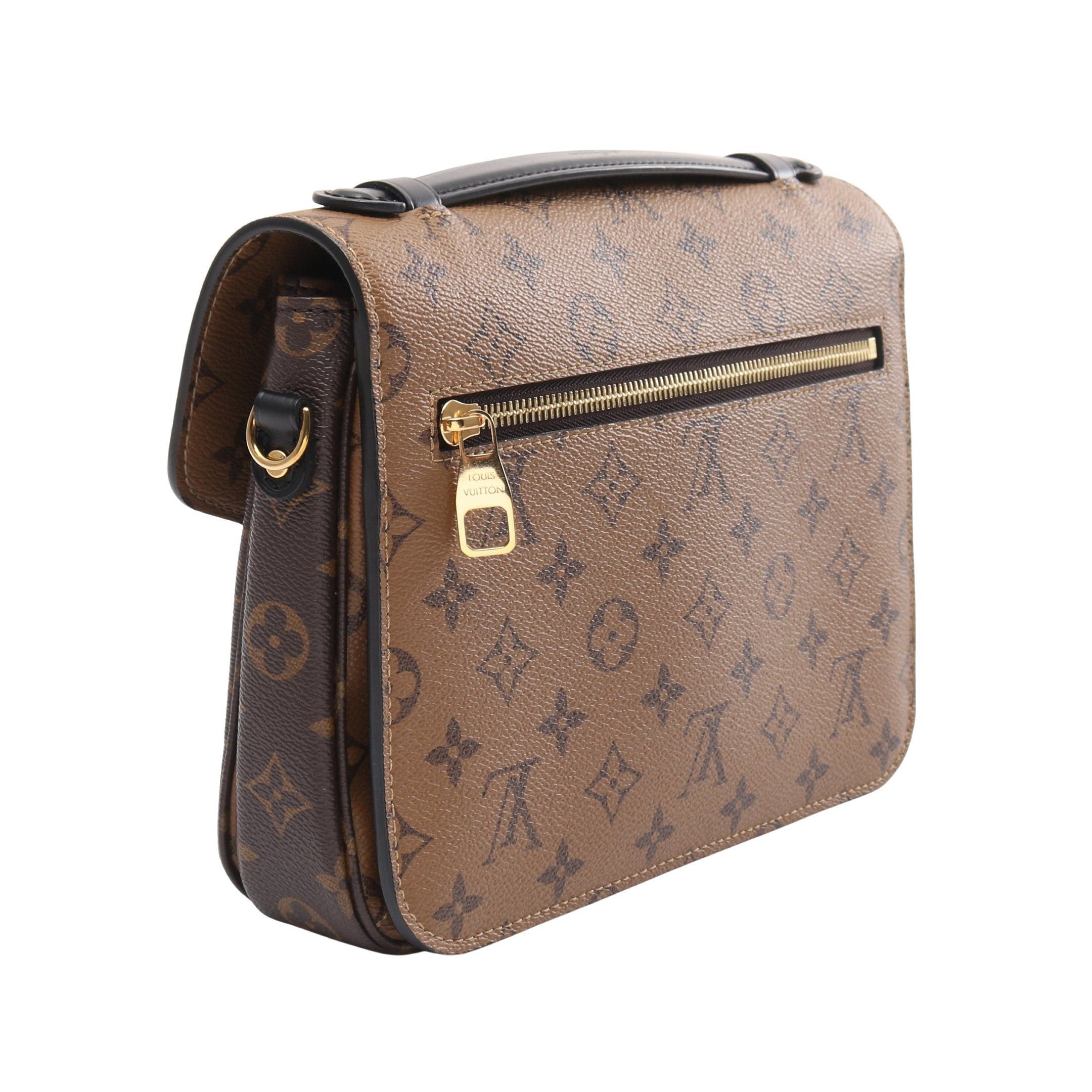 Louis Vuitton Louis Vuitton Pochette Metis Mm Monogram Reverse Handbag Leather Brown Black Size ONE SIZE - 2 Thumbnail