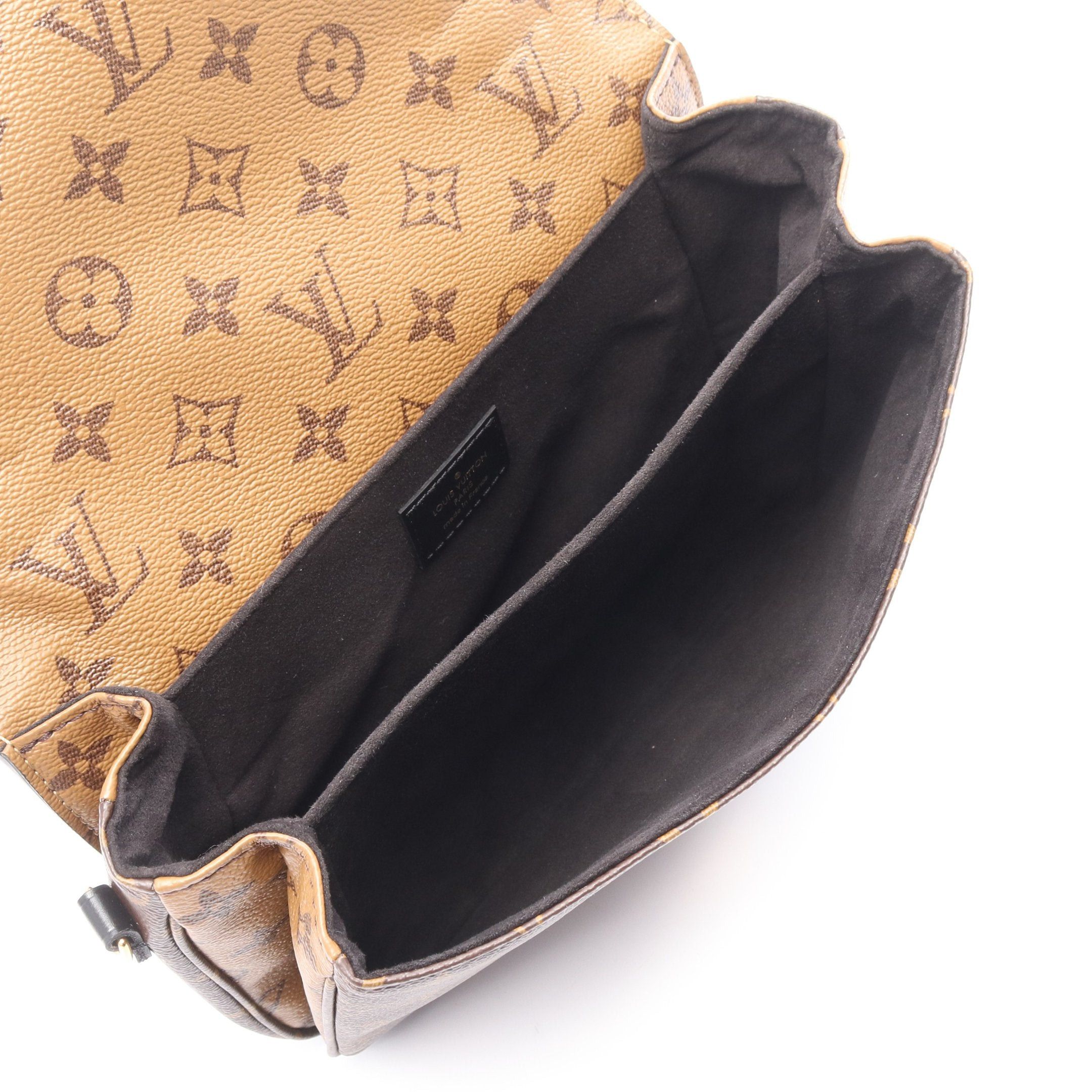Louis Vuitton Louis Vuitton Pochette Metis Mm Monogram Reverse Handbag Leather Brown Black Size ONE SIZE - 3 Thumbnail