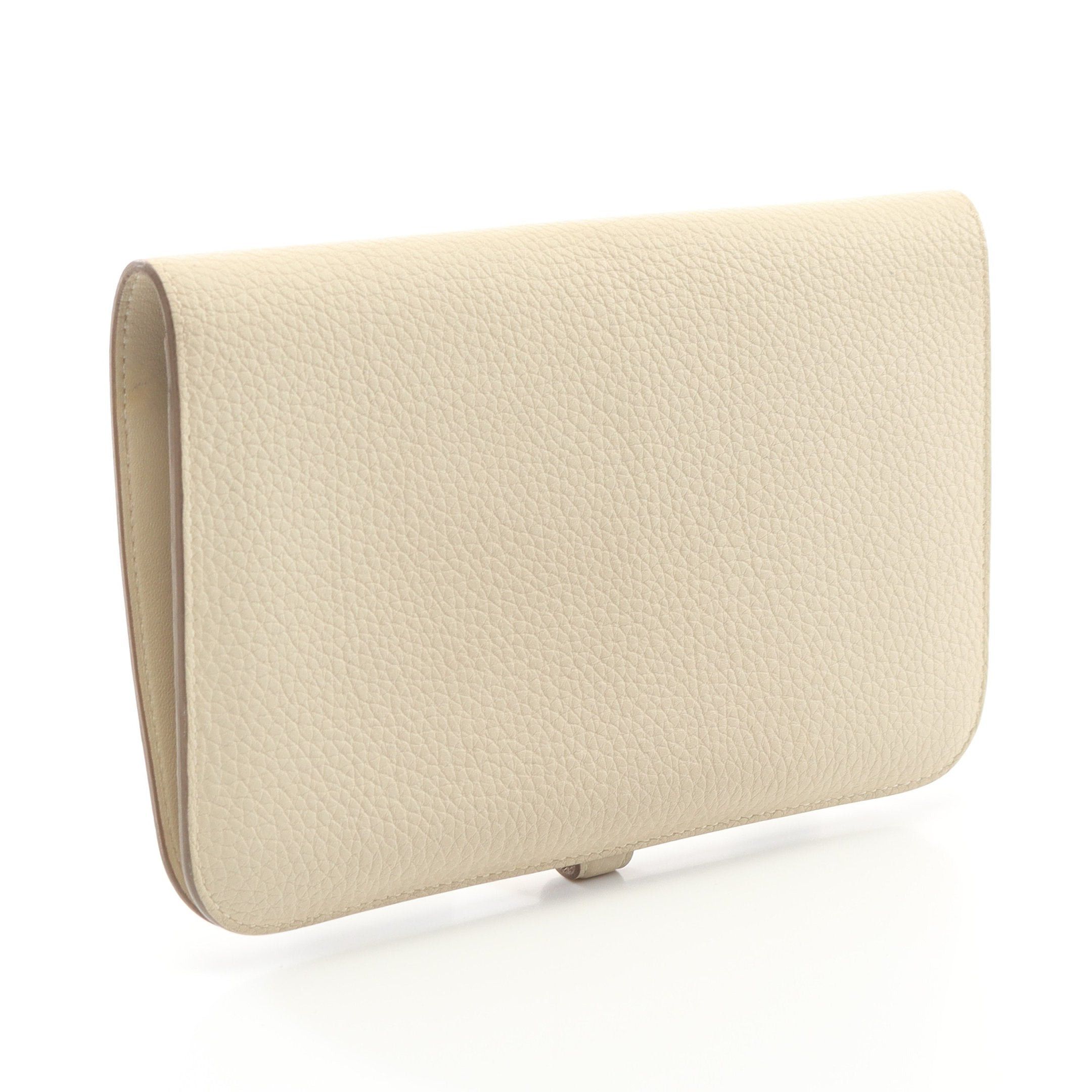 Hermes Hermes Dogon Duo Gm Kure Bi-Fold Long Wallet Clemence Leather Ivory Silver Hardware A Stamp Size ONE SIZE - 2 Thumbnail