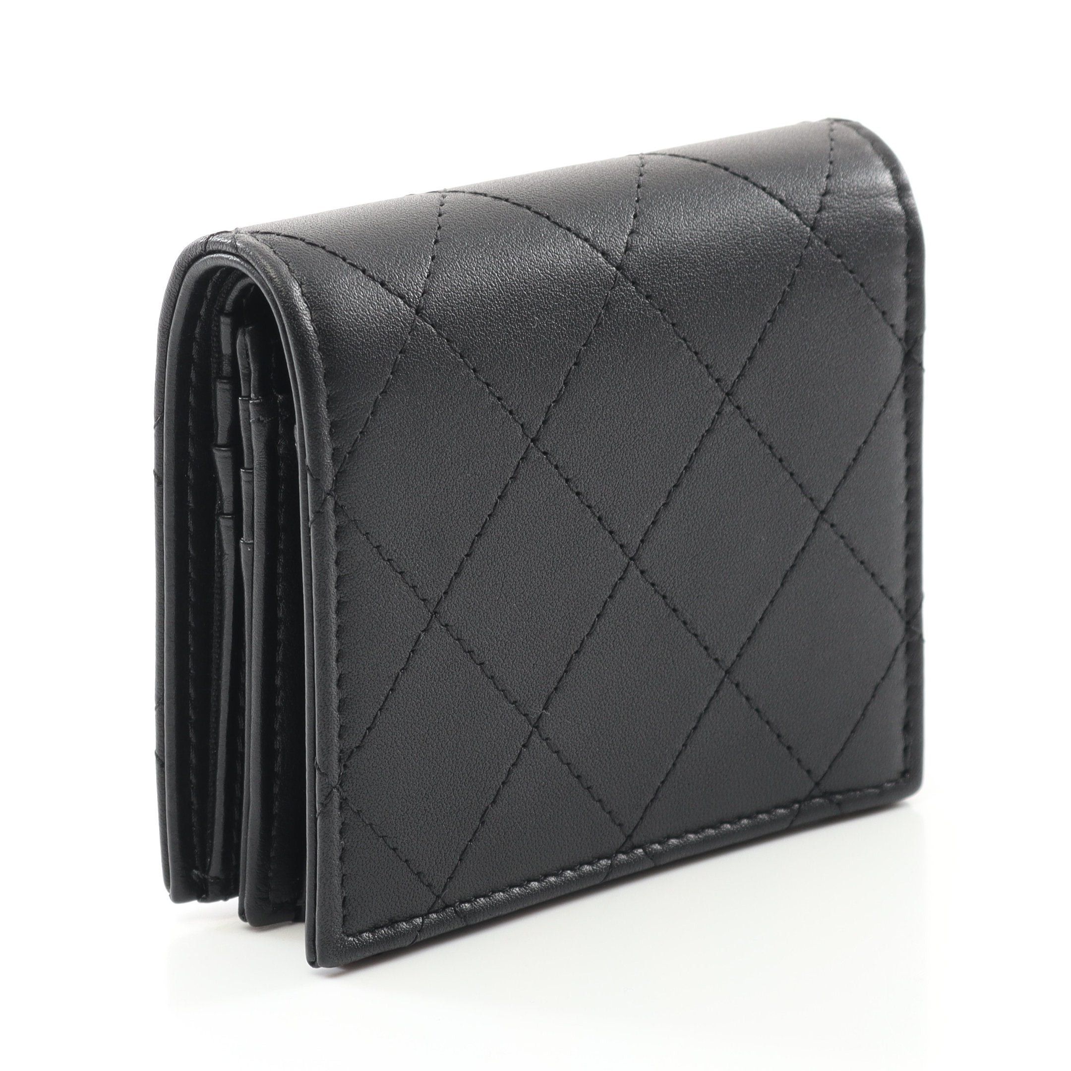 Chanel Chanel Matelasse Bi-Fold Wallet Leather Black Hardware Size ONE SIZE - 2 Thumbnail