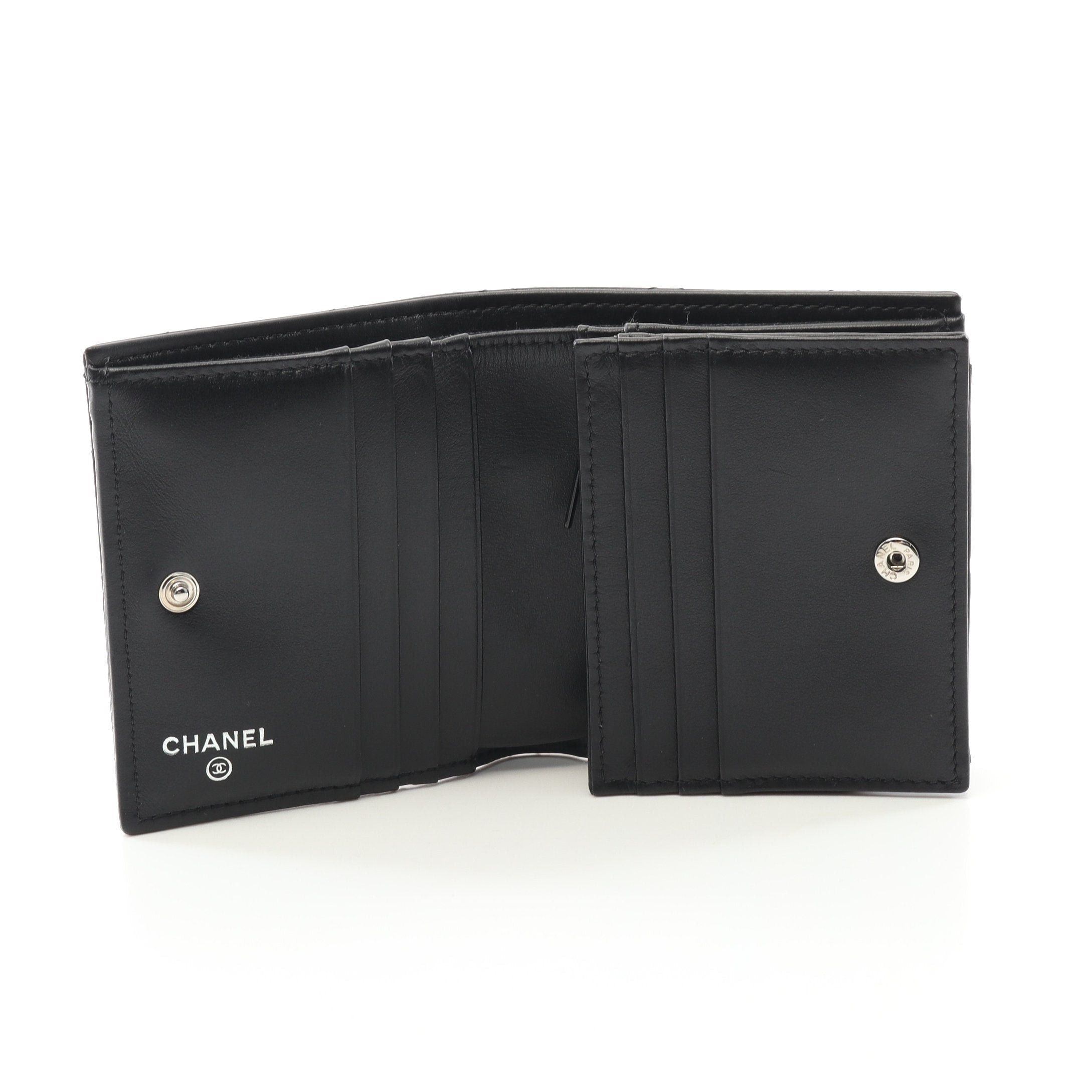 Chanel Chanel Matelasse Bi-Fold Wallet Leather Black Hardware Size ONE SIZE - 3 Thumbnail