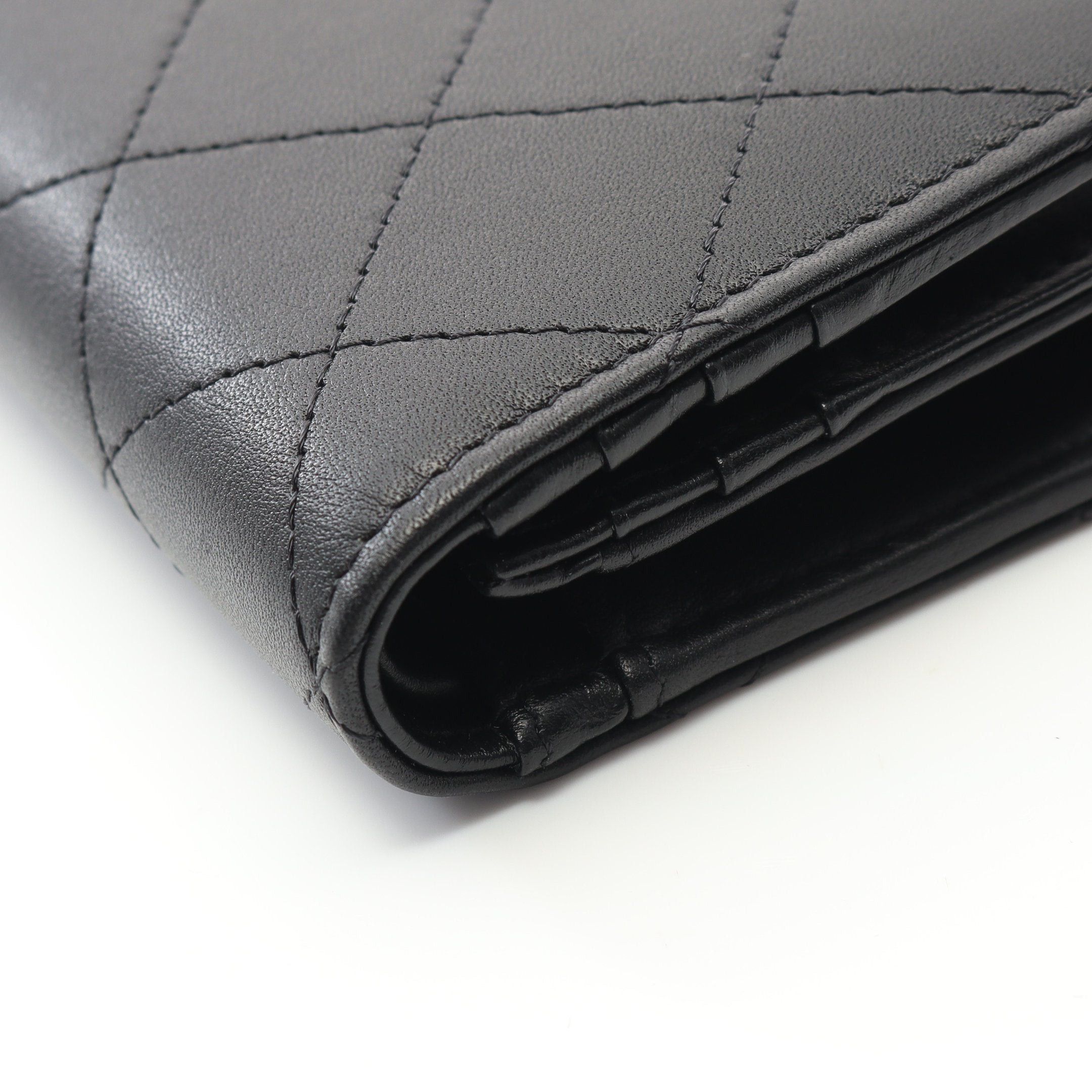 Chanel Chanel Matelasse Bi-Fold Wallet Leather Black Hardware Size ONE SIZE - 9 Thumbnail