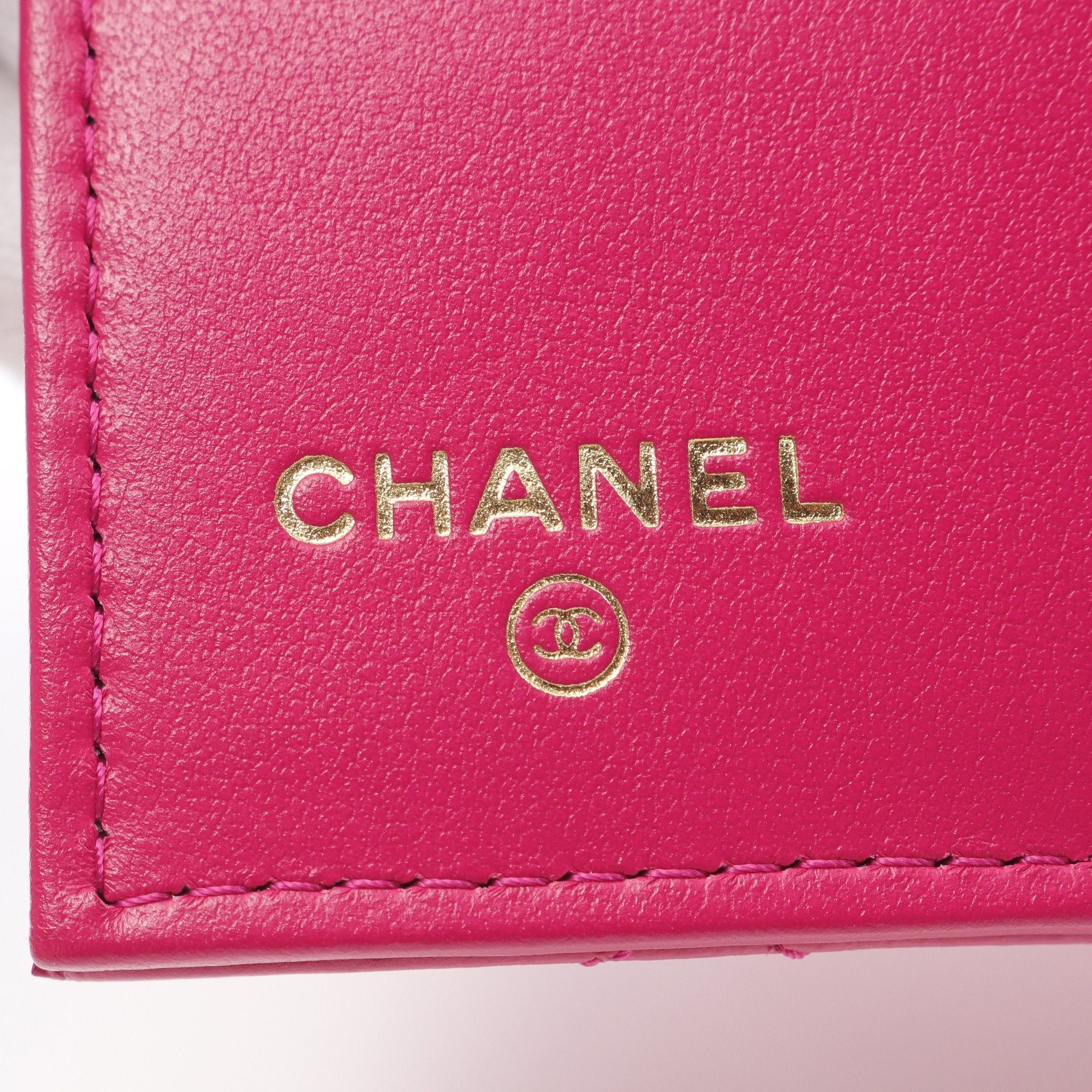 Chanel Chanel 2.55 Matelasse Trifold Wallet Lambskin Pink Purple Gold Hardware Size ONE SIZE - 4 Thumbnail