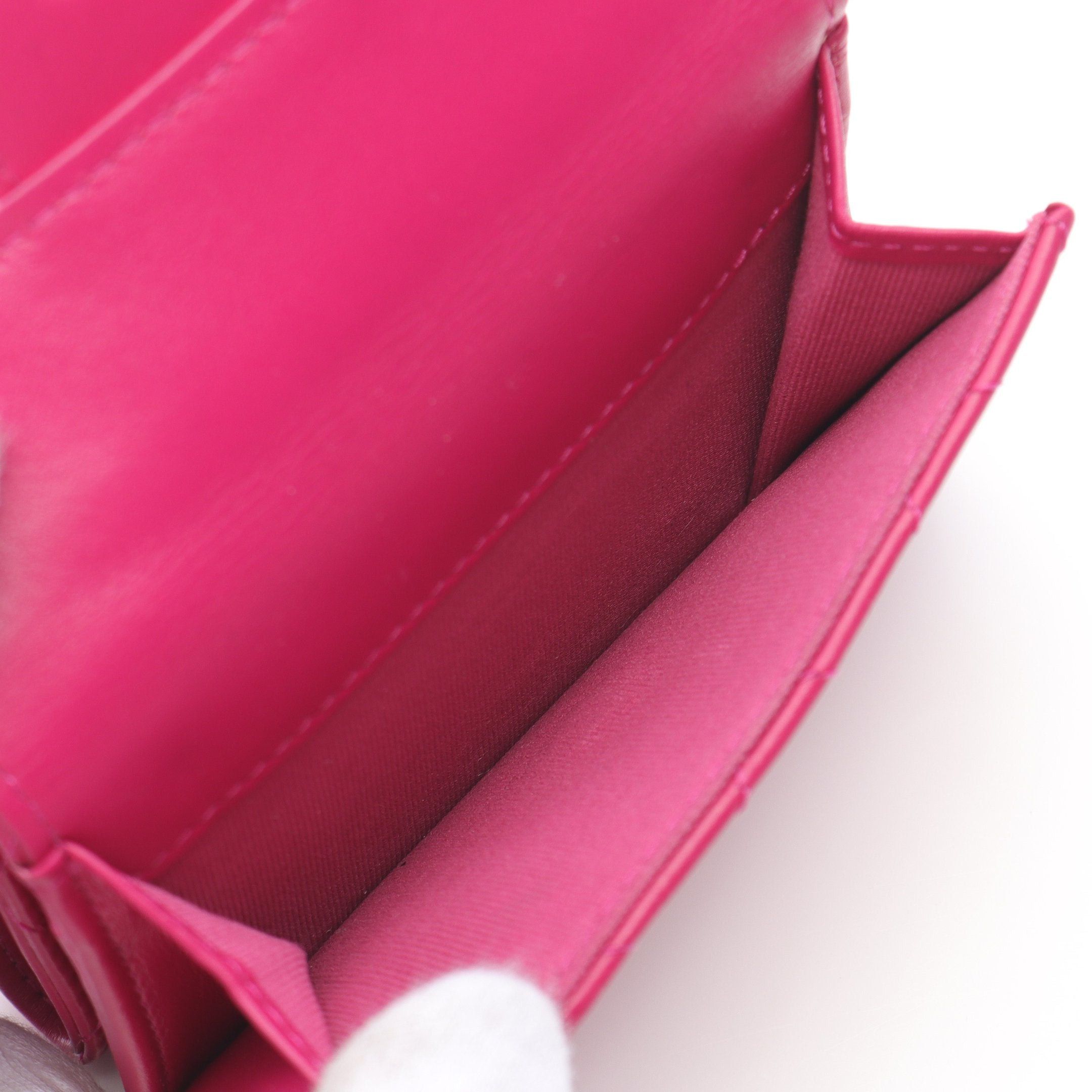 Chanel Chanel 2.55 Matelasse Trifold Wallet Lambskin Pink Purple Gold Hardware Size ONE SIZE - 6 Thumbnail