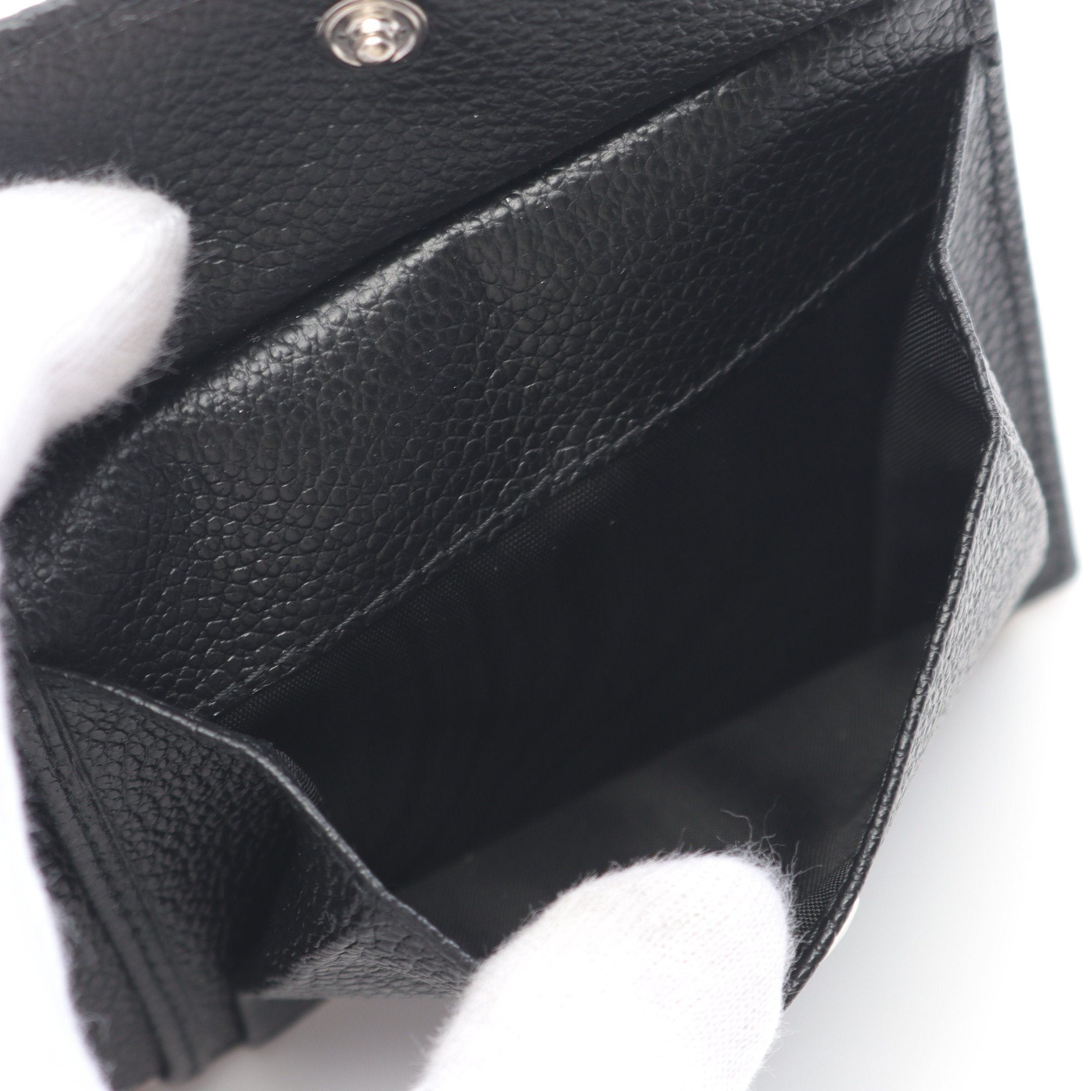 Prada Prada Vit.Micro Grain Bi-Fold Wallet Leather Black Size ONE SIZE - 5 Thumbnail
